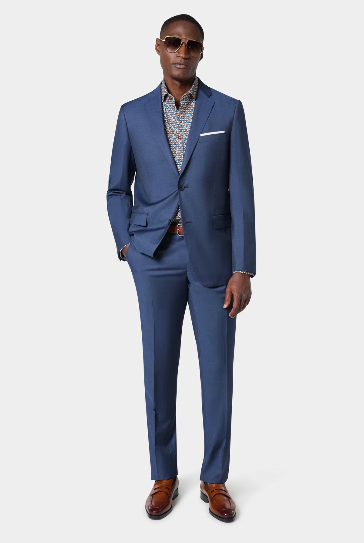 Veste de costume classique sergé de laine vierge Barberis Super 110's — Jerem Paris