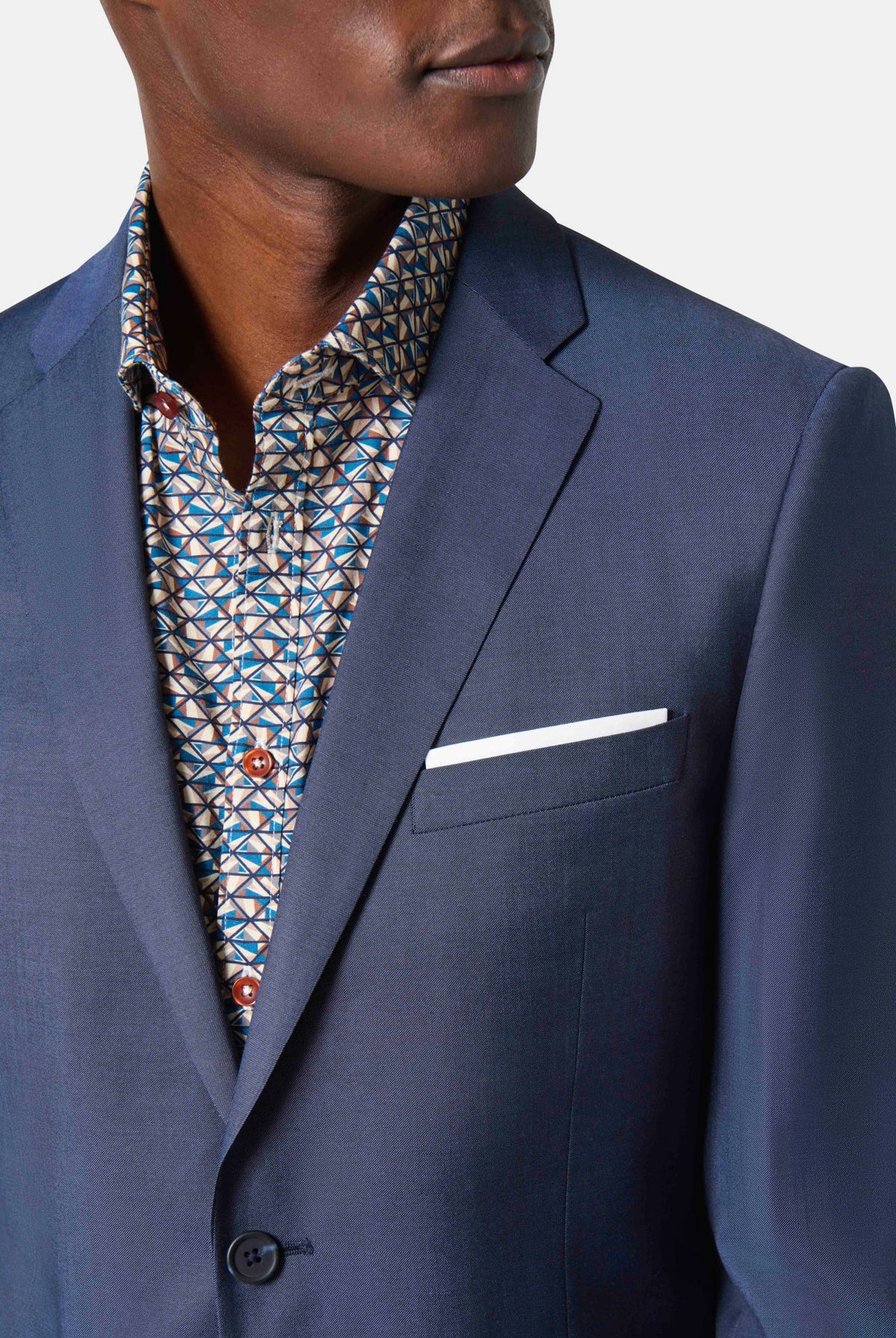 Veste de costume classique sergé de laine vierge Barberis Super 110's — vue de dos