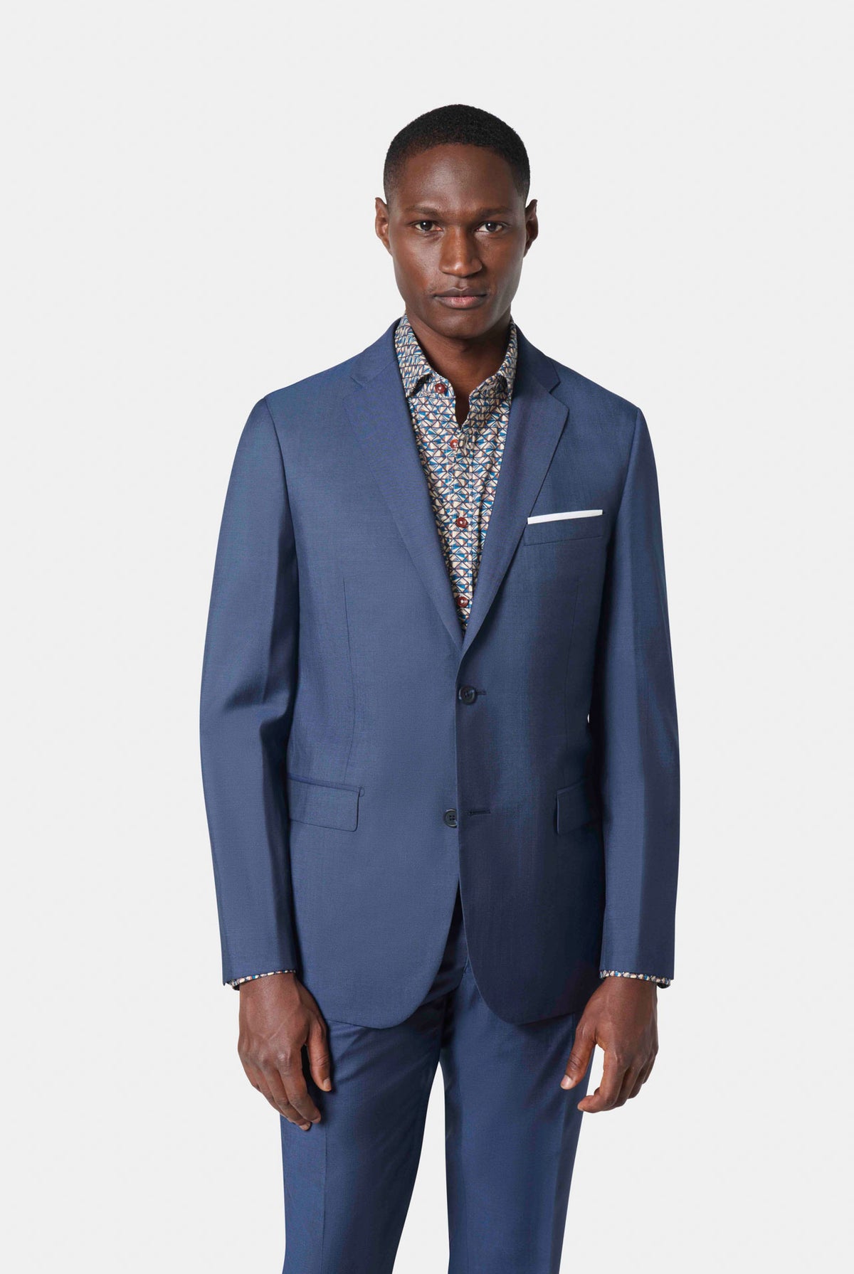Veste de costume classique sergé de laine vierge Barberis Super 110's — vue de face