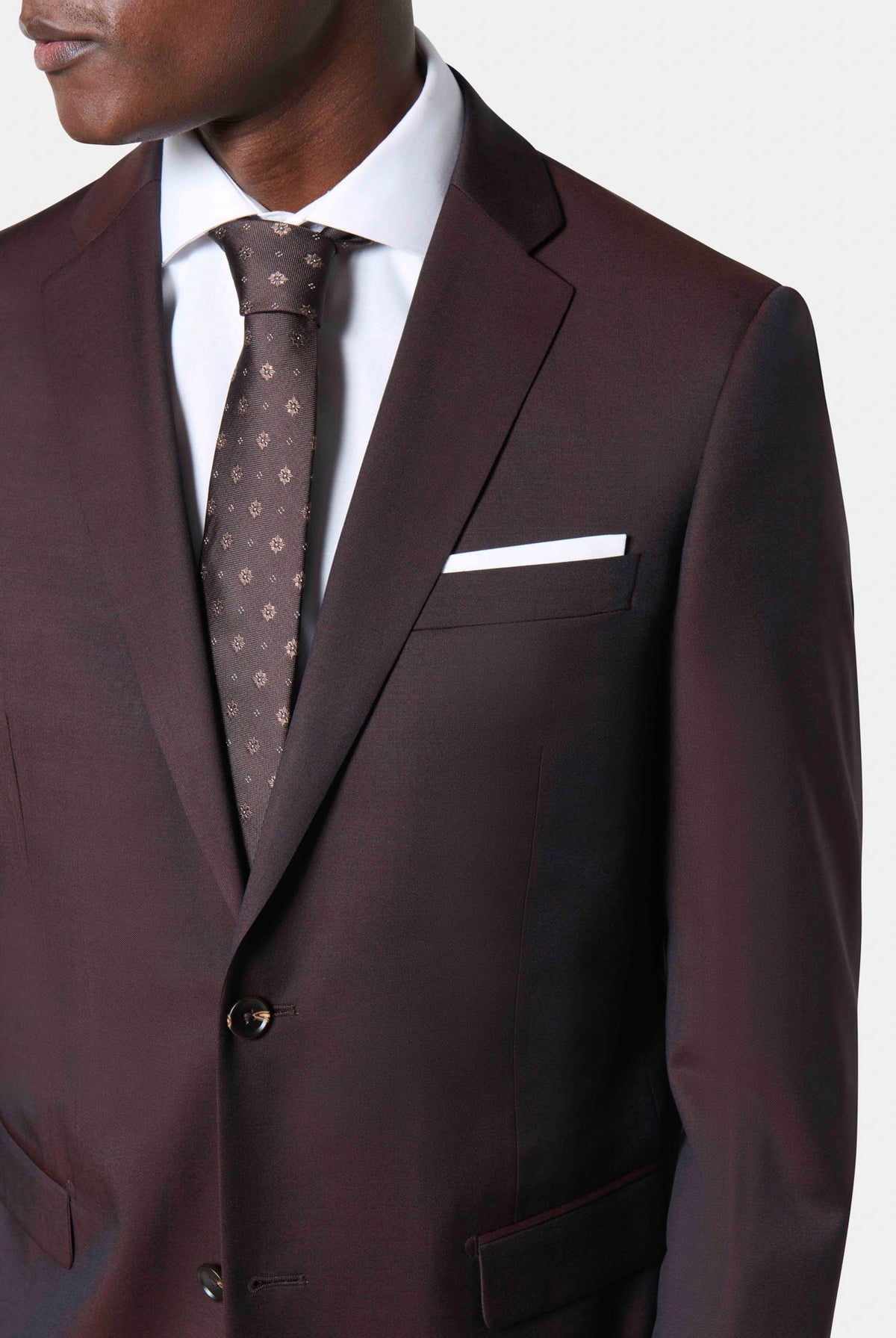 Veste de costume classique sergé de laine vierge Barberis Super 110's — porté