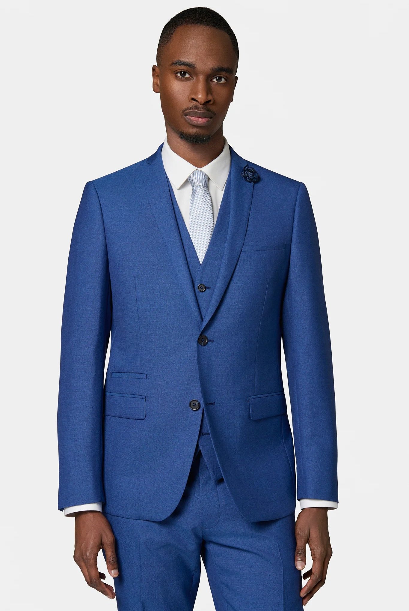 Laine vierge Barberis Super 110's — Veste de costume Jerem, coupe droite, col cranté
