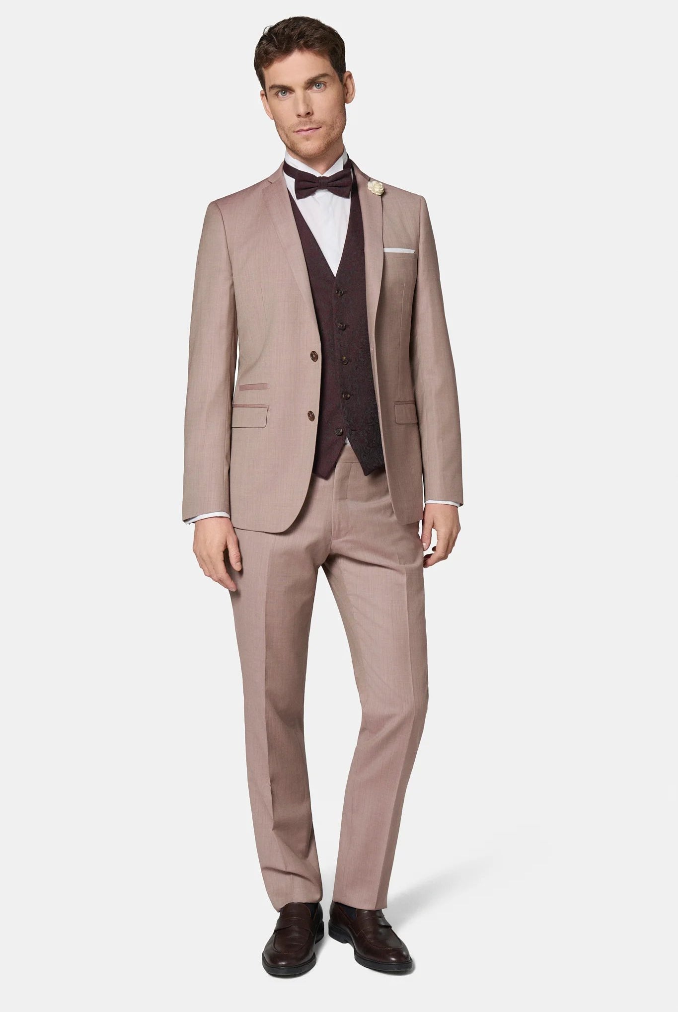 Laine vierge " Natural stretch" — Veste de costume Jerem, poche poitrine, simple boutonnage