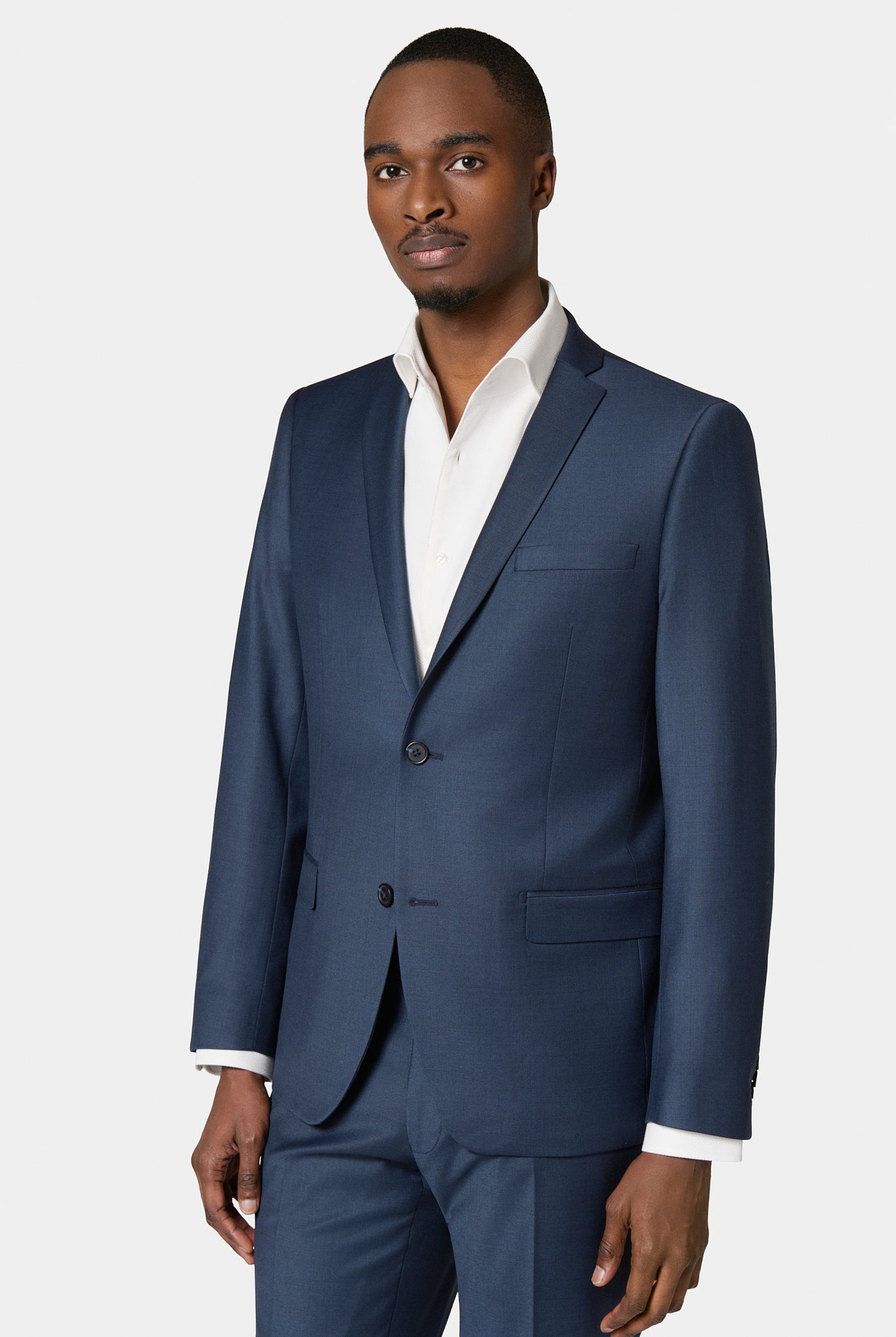 Veste de costume lavable en laine vierge mélangée bi-stretch Jerem, col cranté à boutonnière et pin's, col cranté, entièrement doublée