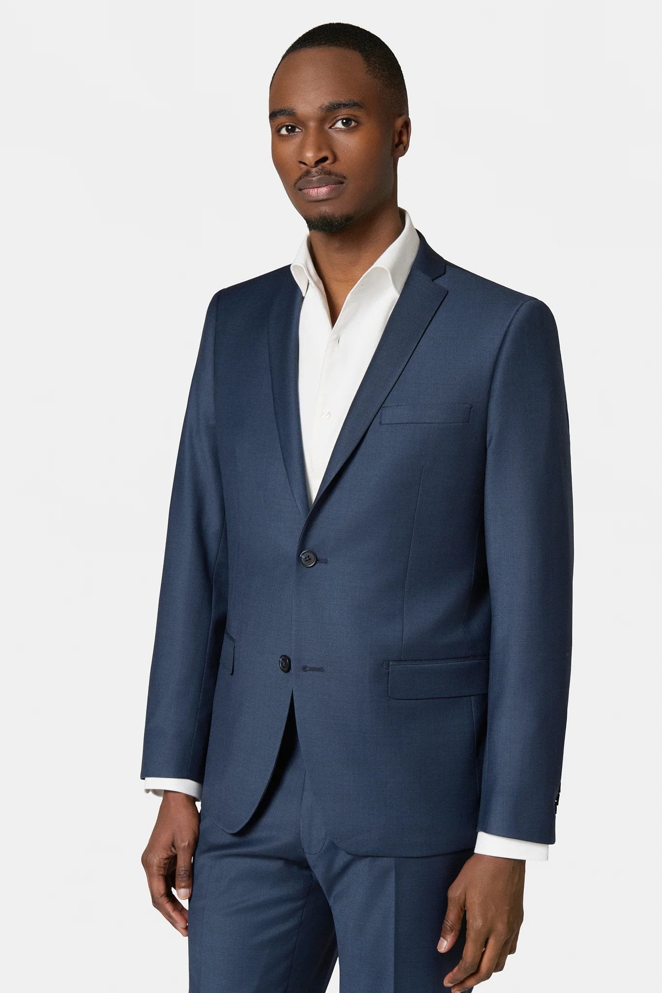 Veste de costume lavable en laine vierge mélangée bi-stretch Jerem, col cranté à boutonnière et pin's, col cranté, entièrement doublée