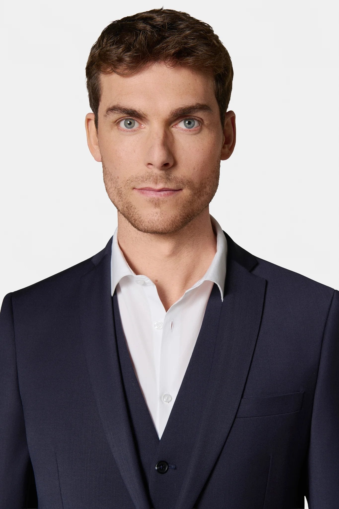 Veste de costume lavable, laine vierge mélangée bi-stretch sergé teint en fil Jerem, col cranté, entièrement doublée, coloris noir