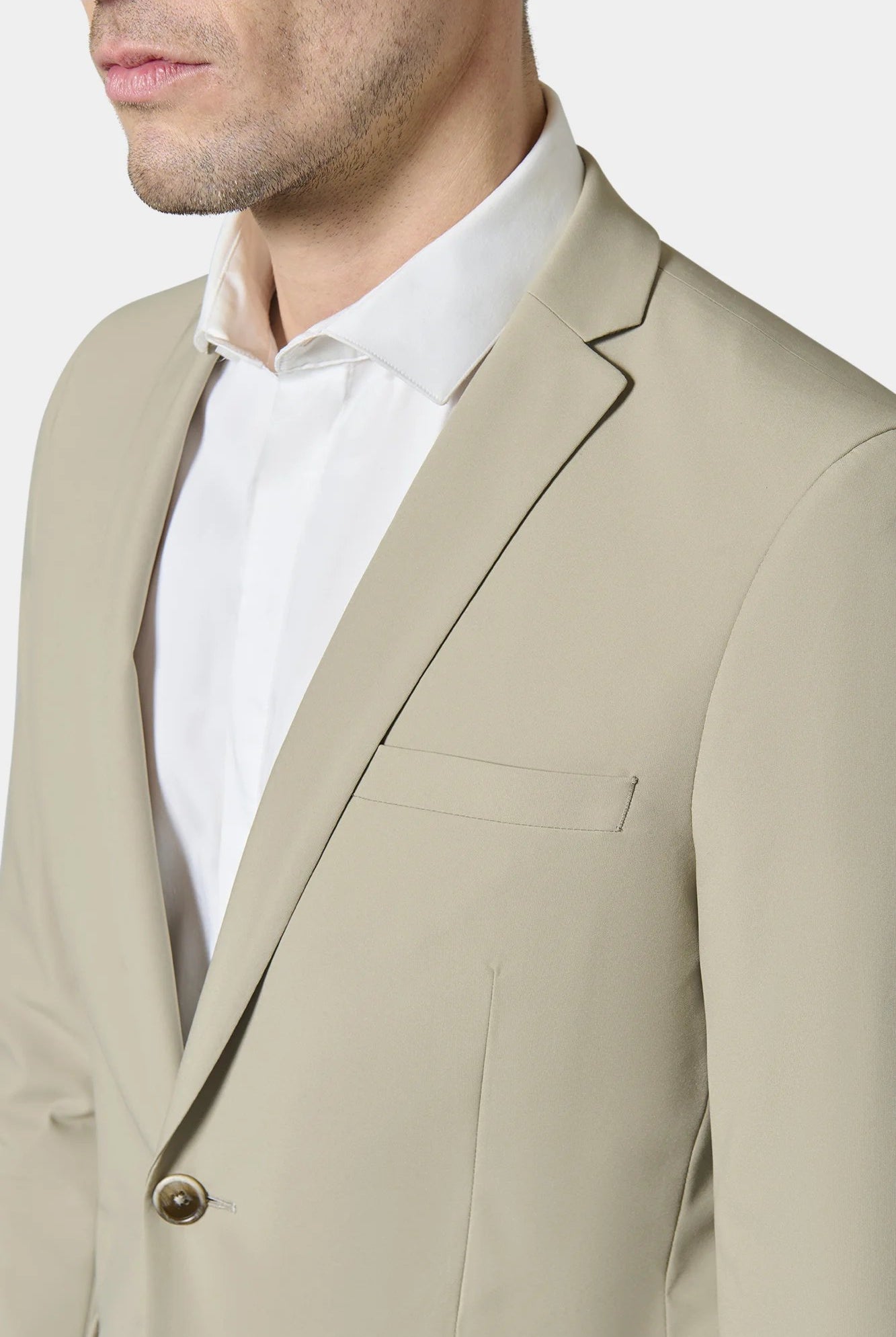 Veste technique extra-slim semi-doublée Jerem, intérieur semi-doublé, poches passepoilées à rabat