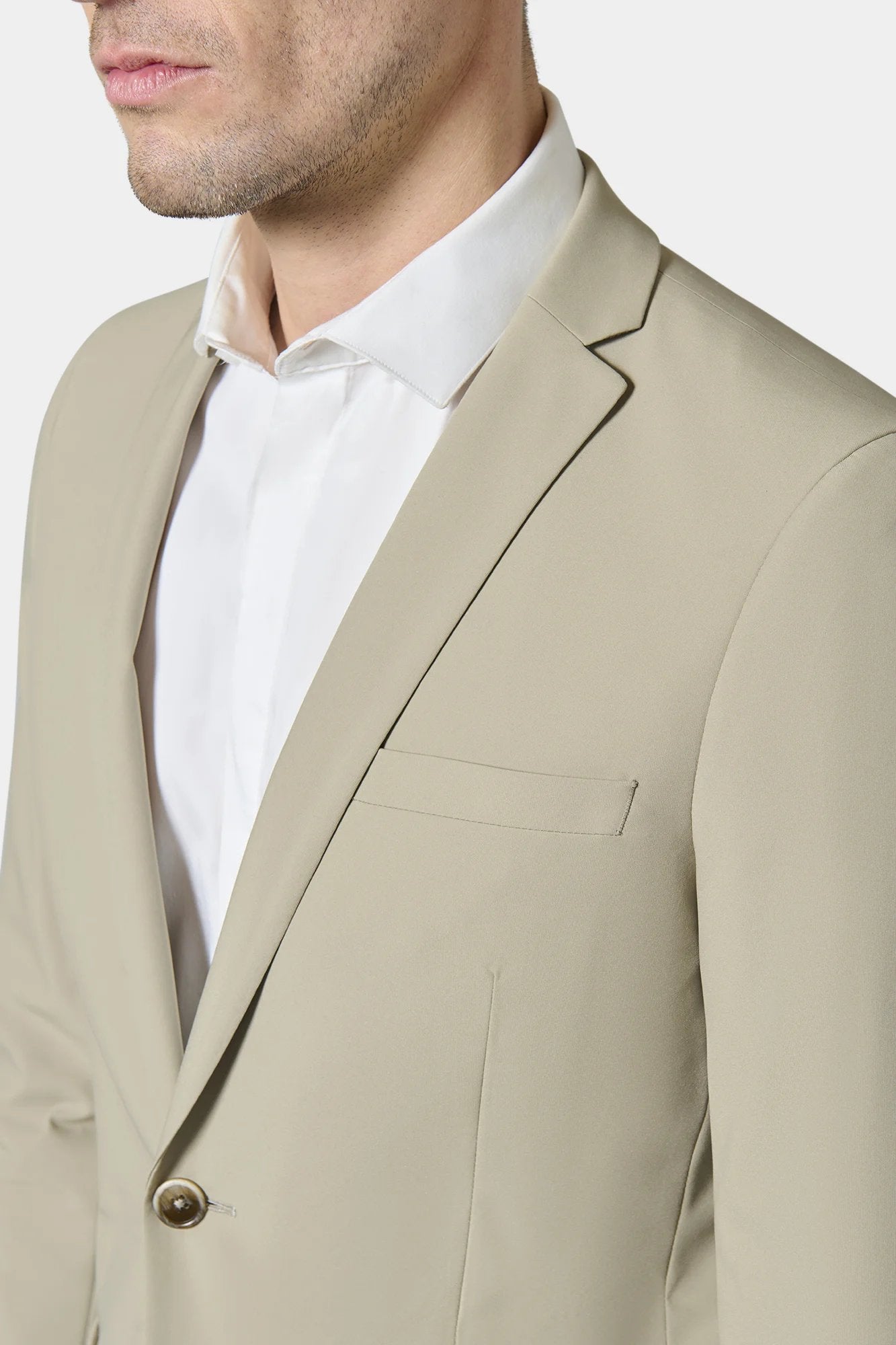 Veste technique extra-slim semi-doublée Jerem, intérieur semi-doublé, poches passepoilées à rabat