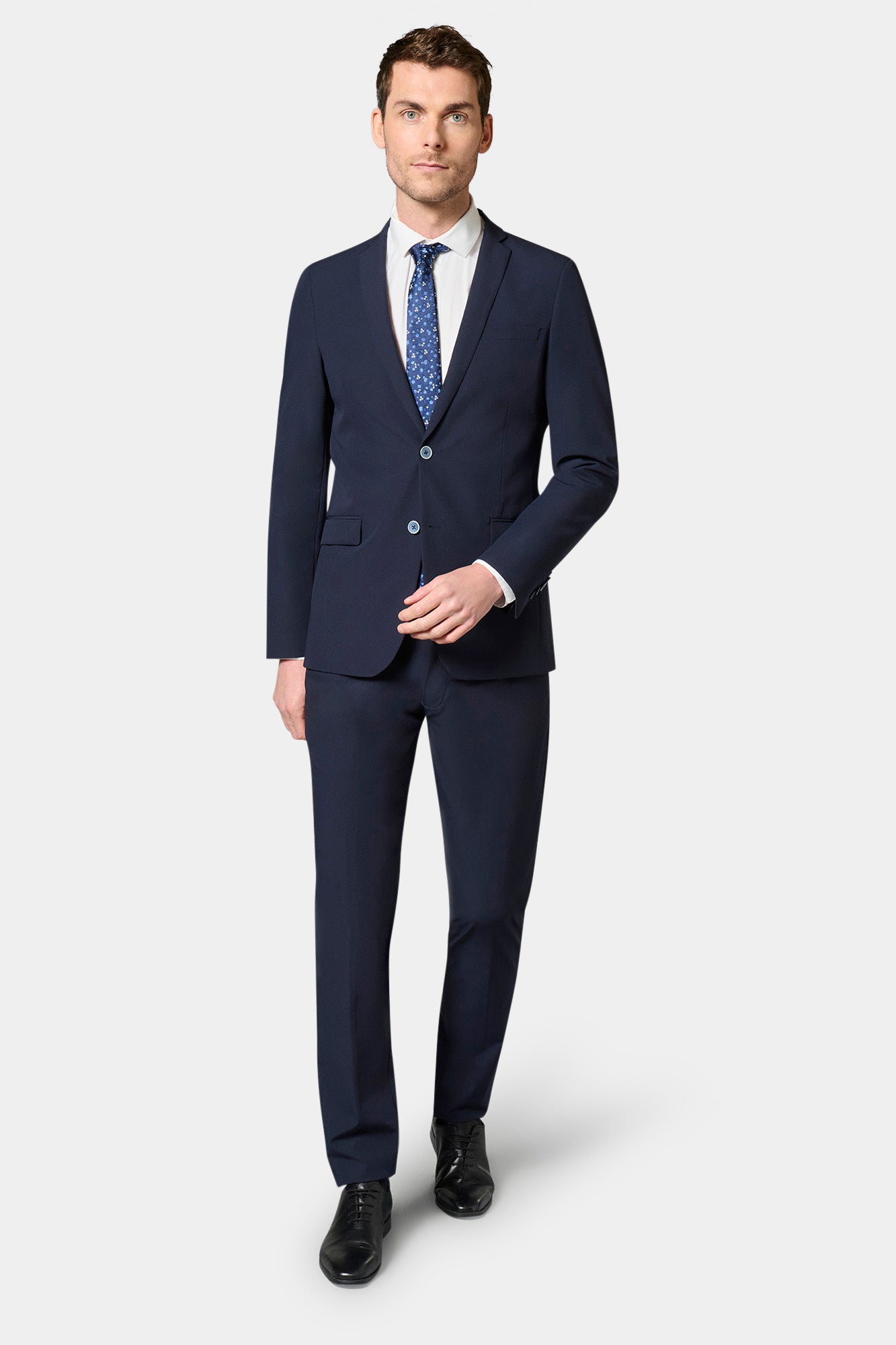 Veste technique extra-slim semi-doublée Jerem, simple boutonnage, boutons de poignet