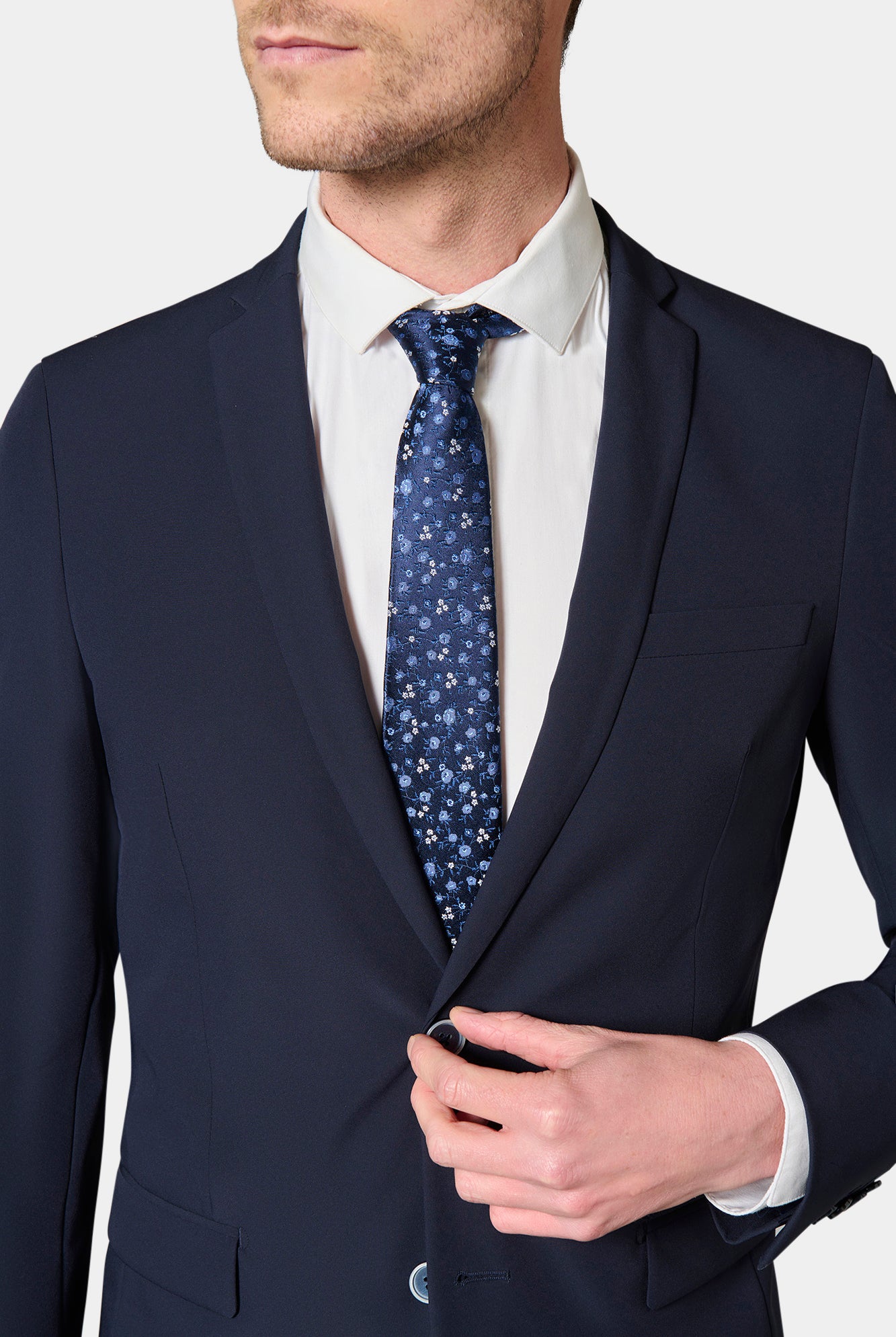 Veste technique extra-slim semi-doublée Jerem, poche poitrine, simple boutonnage