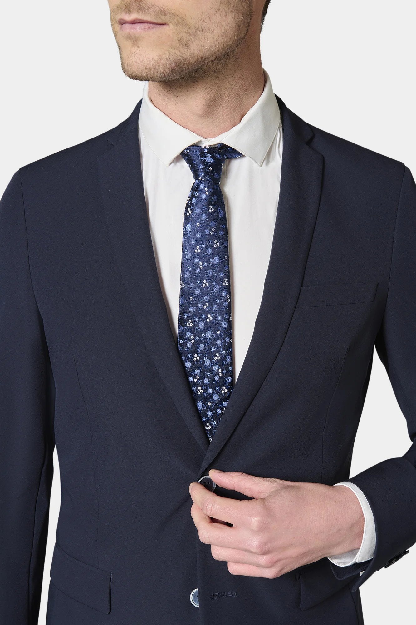 Veste technique extra-slim semi-doublée Jerem, poche poitrine, simple boutonnage