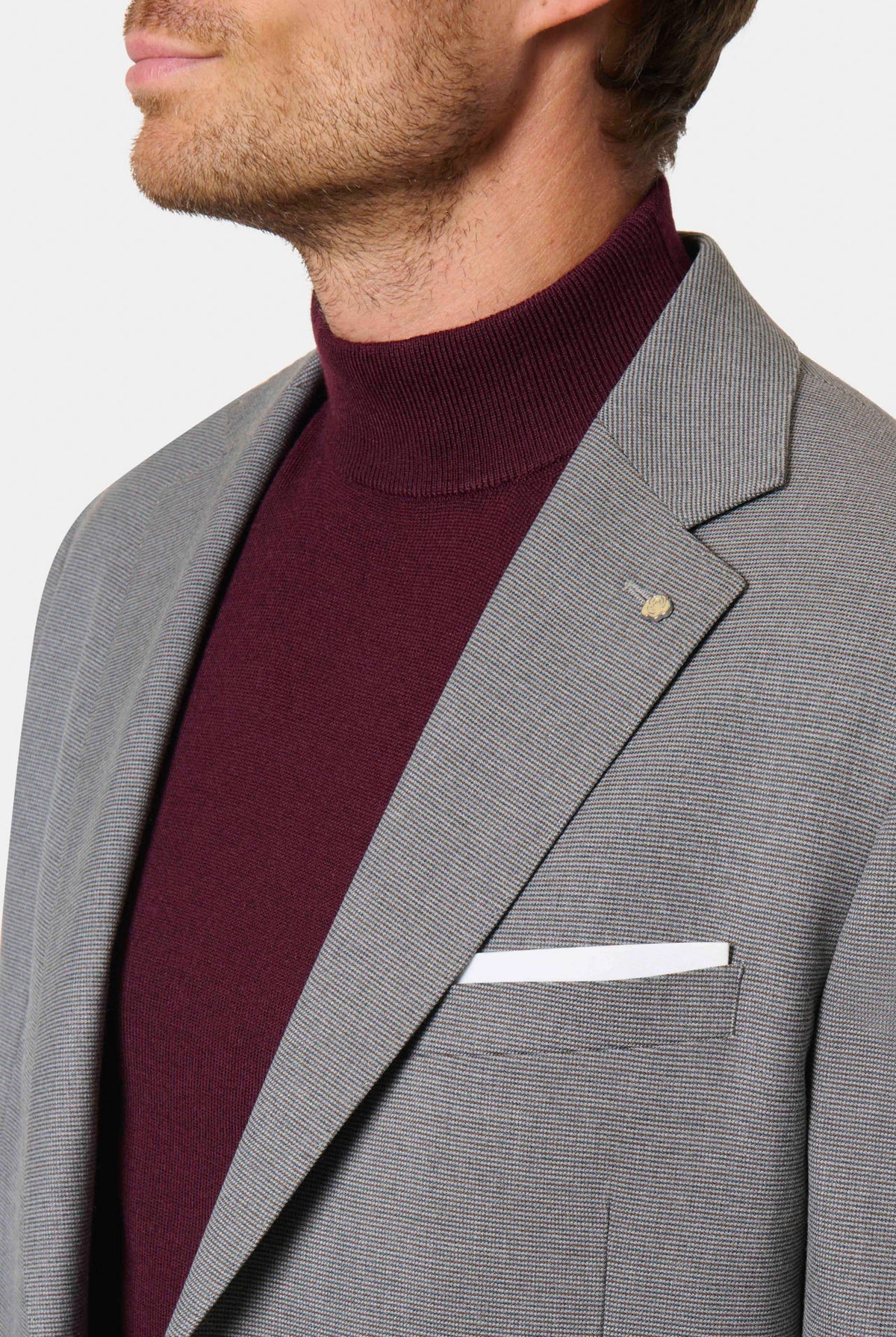 Veste de costume ajustée bicolore Jerem Paris, vue de face