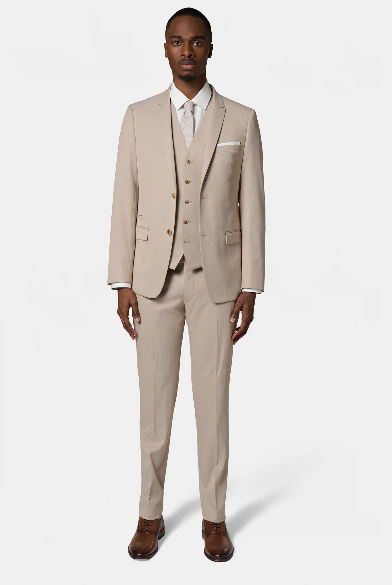 Veste de costume ajustée stretch Jerem, poche poitrine, simple boutonnage