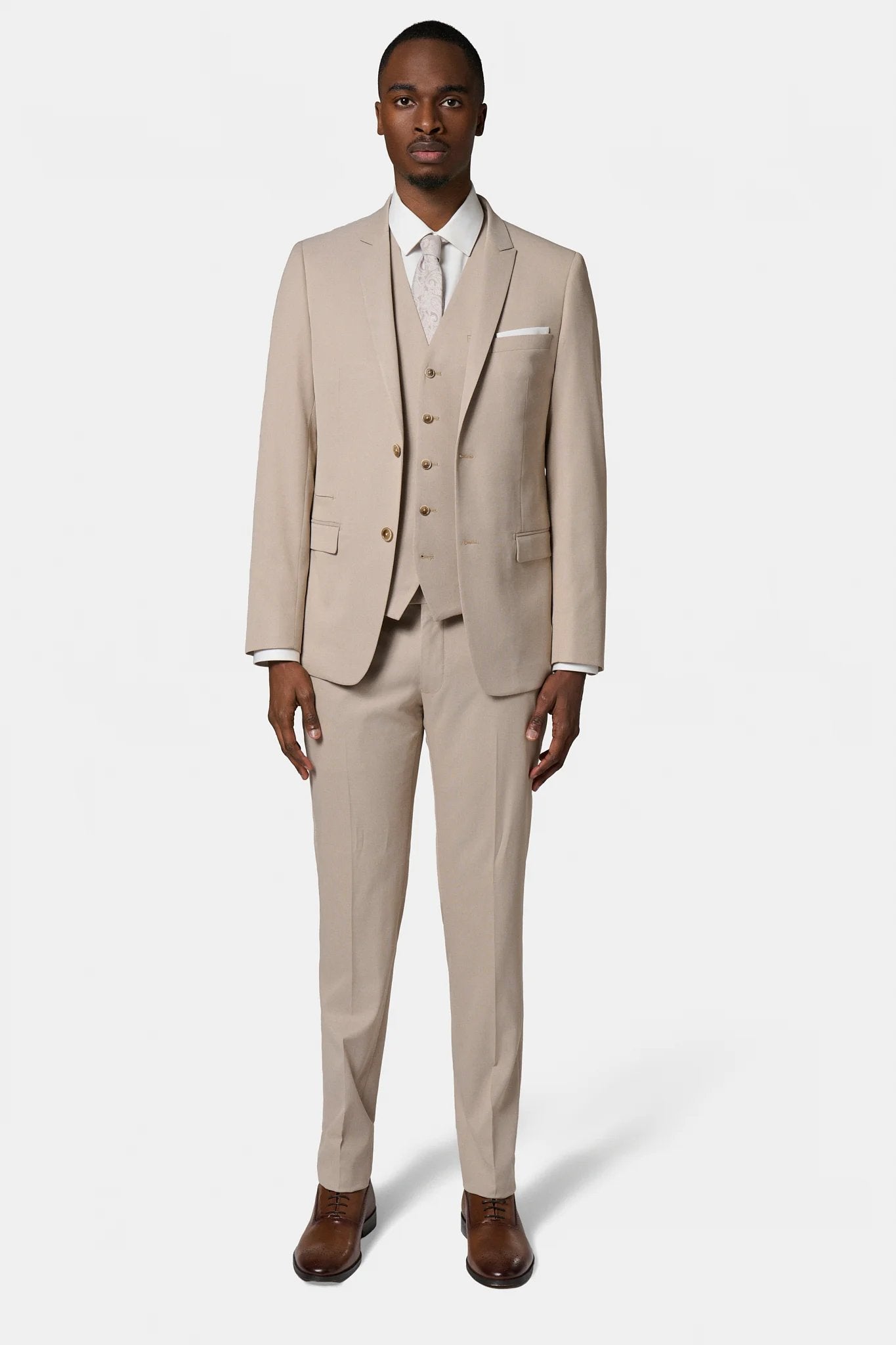 Veste de costume ajustée stretch Jerem, poche poitrine, simple boutonnage