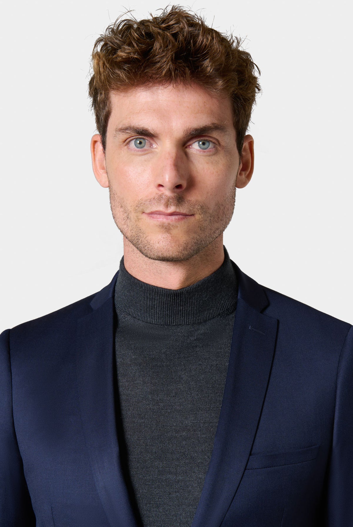 Manteau en laine col officier à plastron amovible