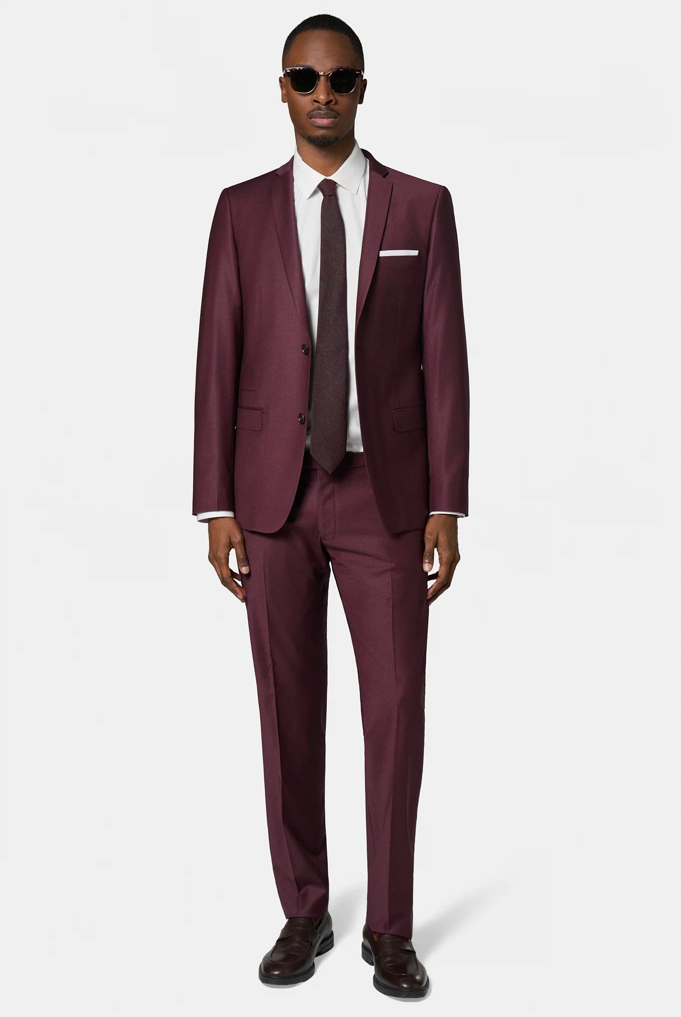 Laine stretch — Veste de costume ajustée Jerem, poche poitrine, simple boutonnage