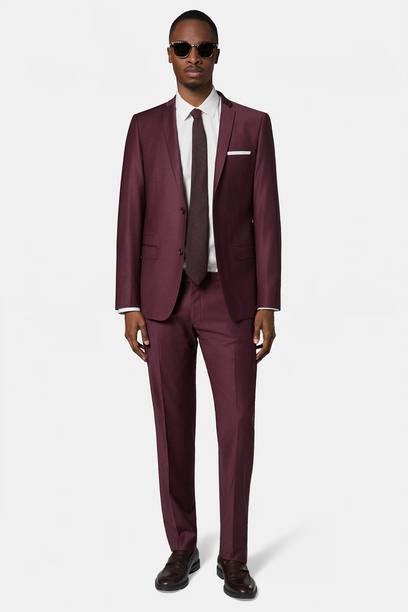 Laine stretch — Veste de costume ajustée Jerem, poche poitrine, simple boutonnage