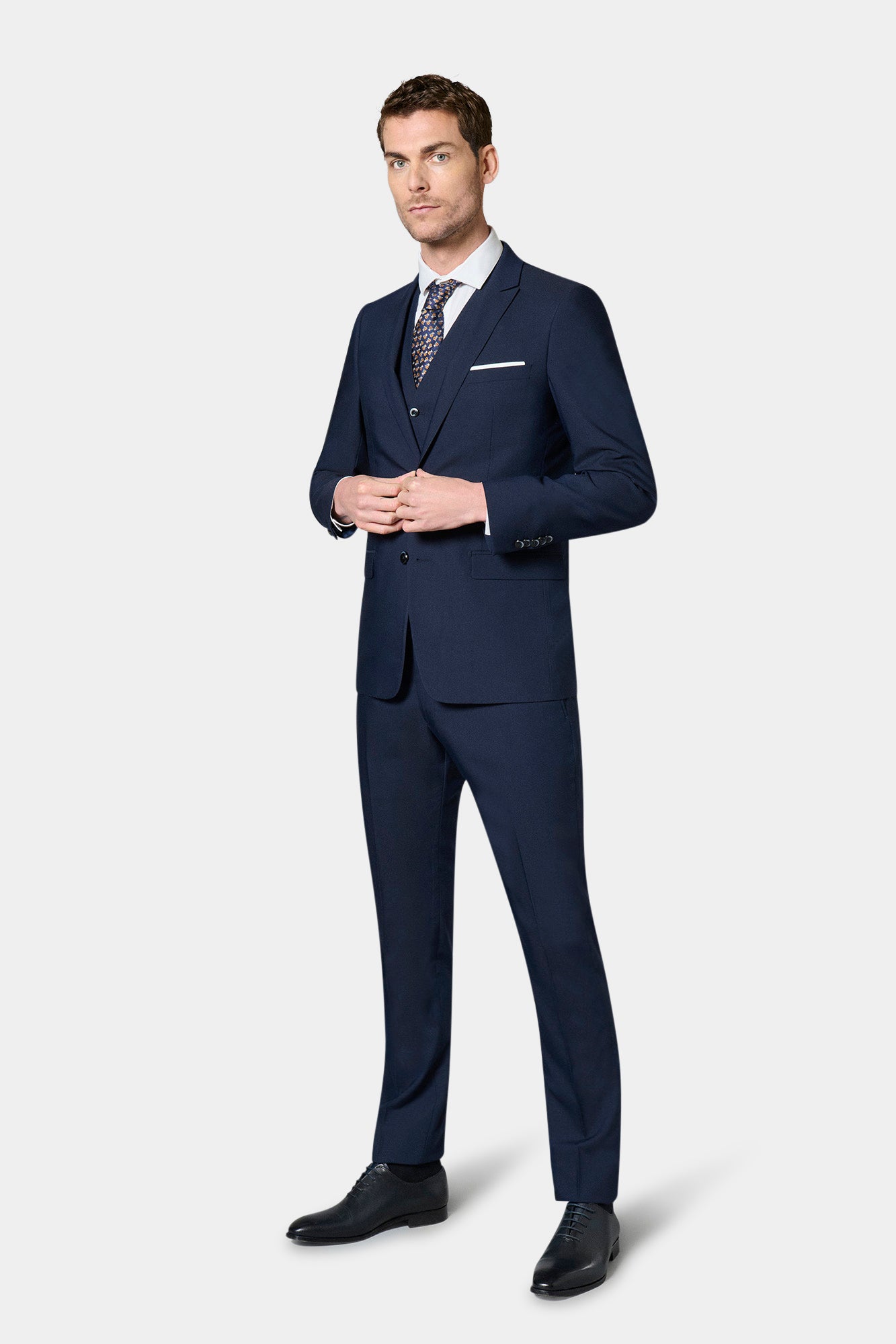 Veste de costume ajustée, sergé technique stretch Jerem, fente d'aisance au dos, coupe ajustée