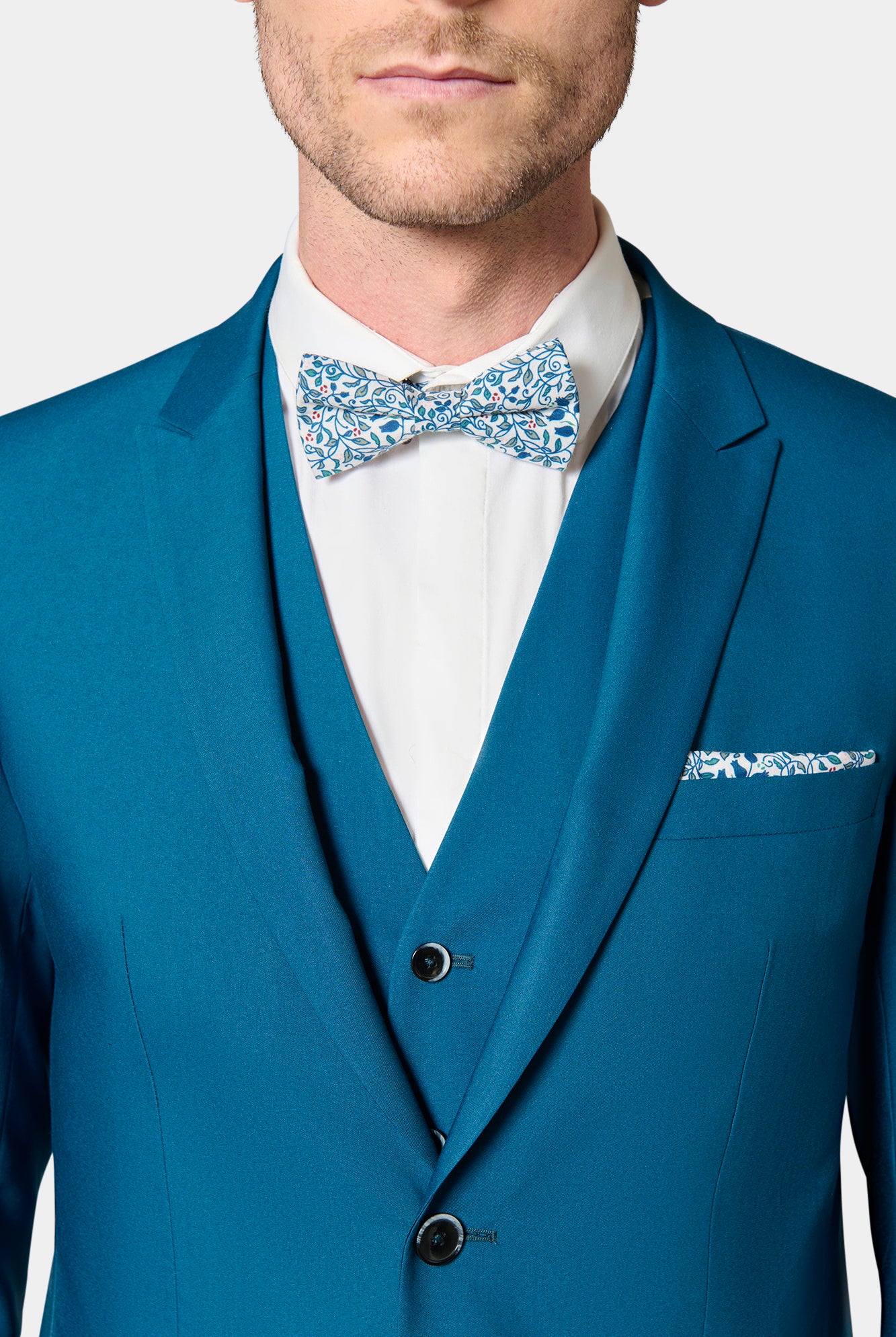 Veste de costume ajustée, sergé technique stretch Jerem, entièrement doublée, poche poitrine