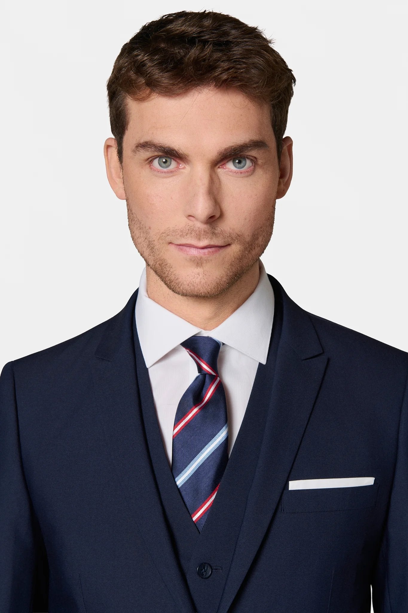 Veste de costume ajustée sergé technique stretch Jerem, entièrement doublée, poche poitrine