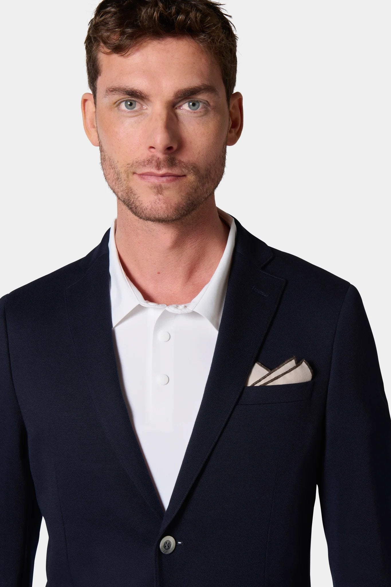 Veste décontractée, maille piquée Jerem, col cranté, intérieur semi-doublé, coloris noir