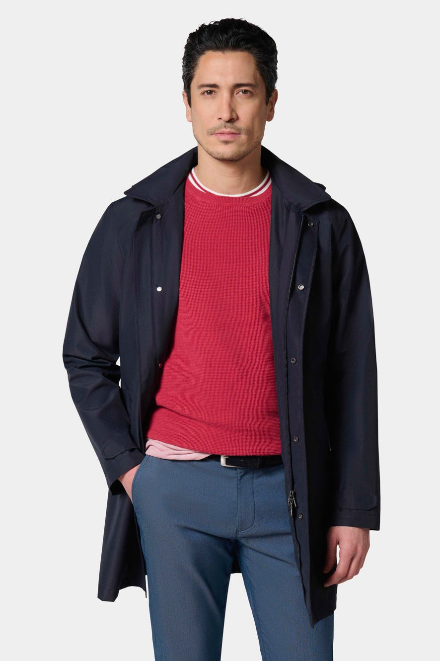 Parka à capuche en tissu COOLMAX® Jerem, col chemise, coloris noir
