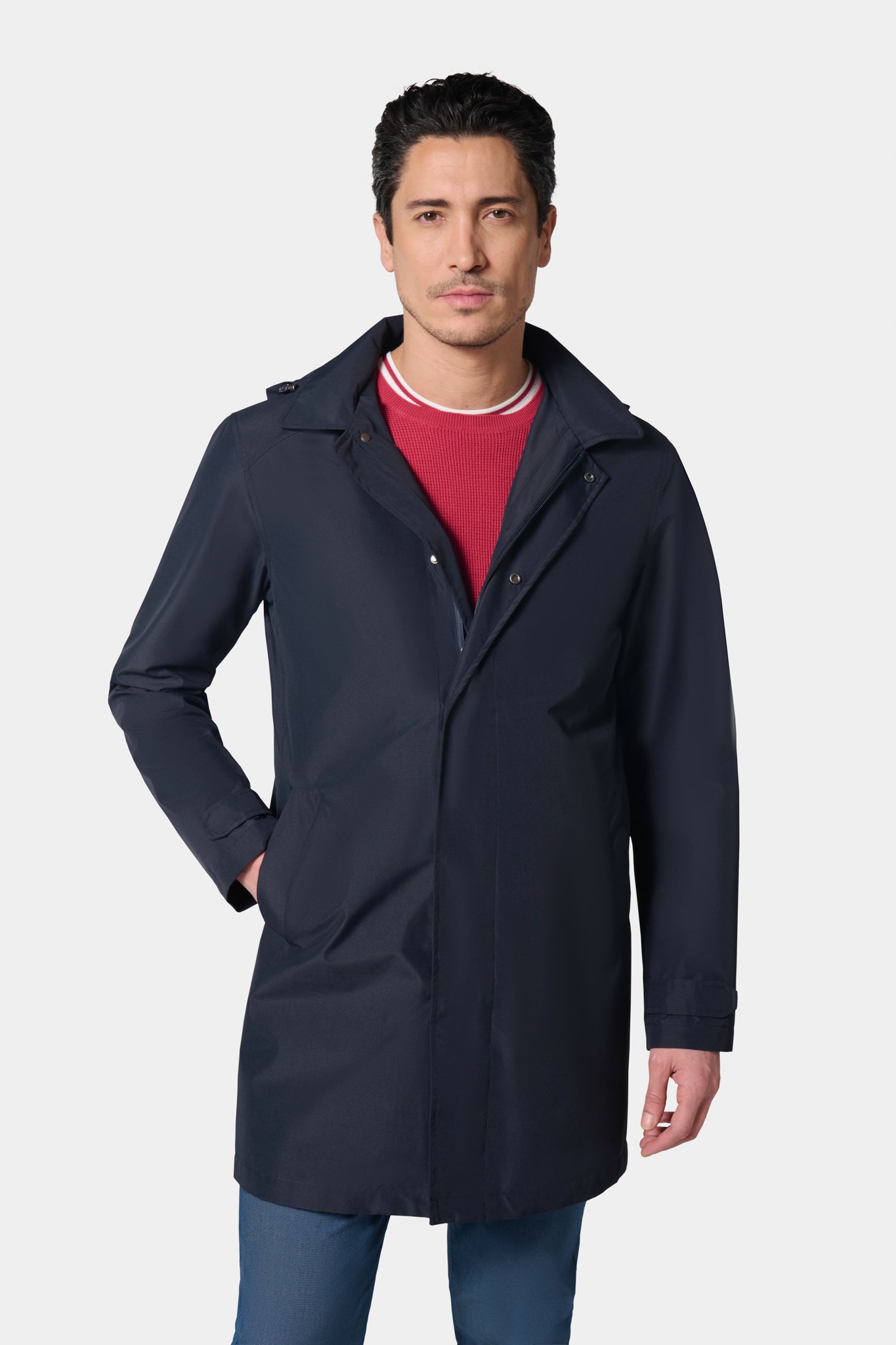 Parka à capuche, tissu COOLMAX® Jerem, col chemise, coloris noir