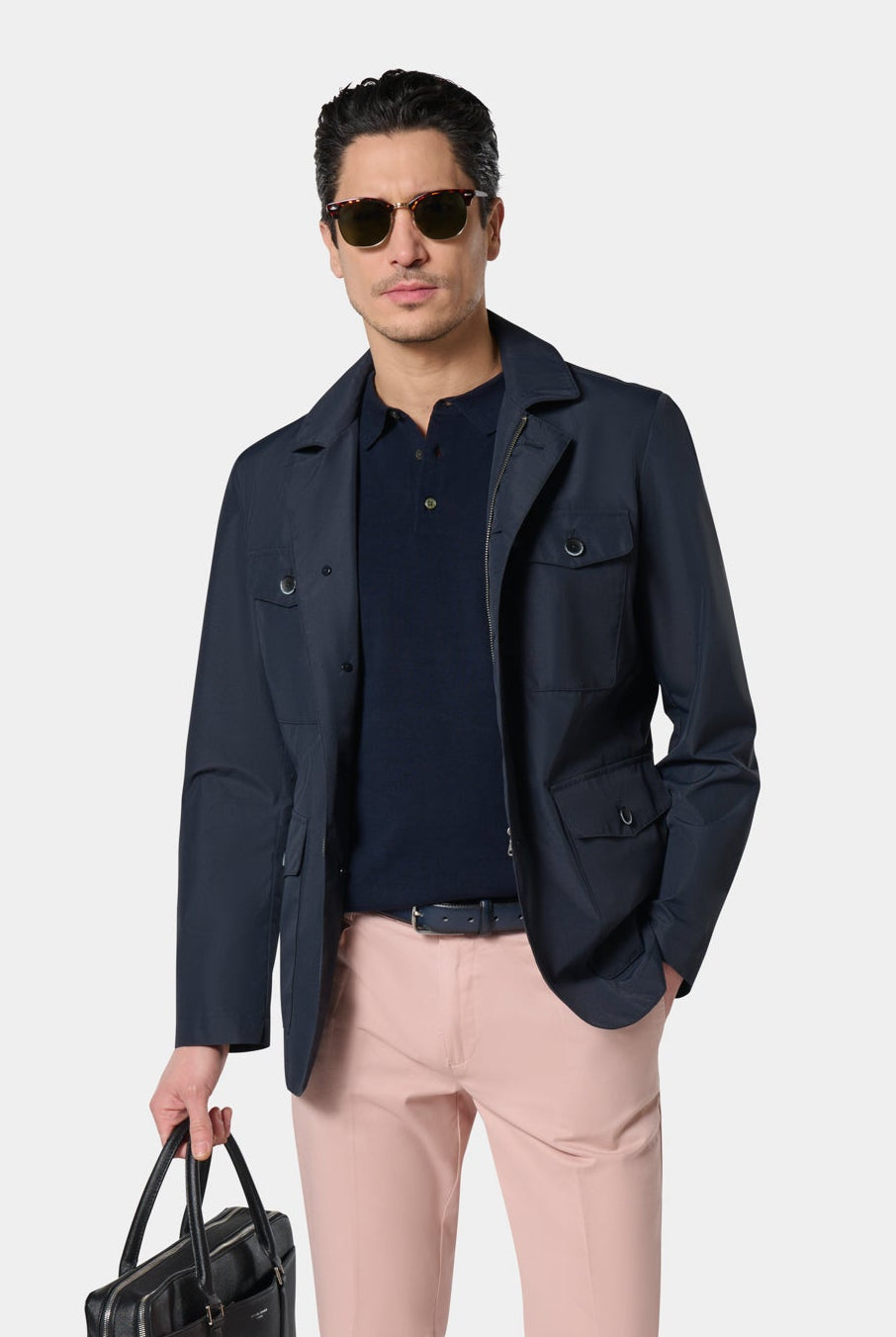 Parka esprit saharienne en tissu COOLMAX® Jerem, coloris noir