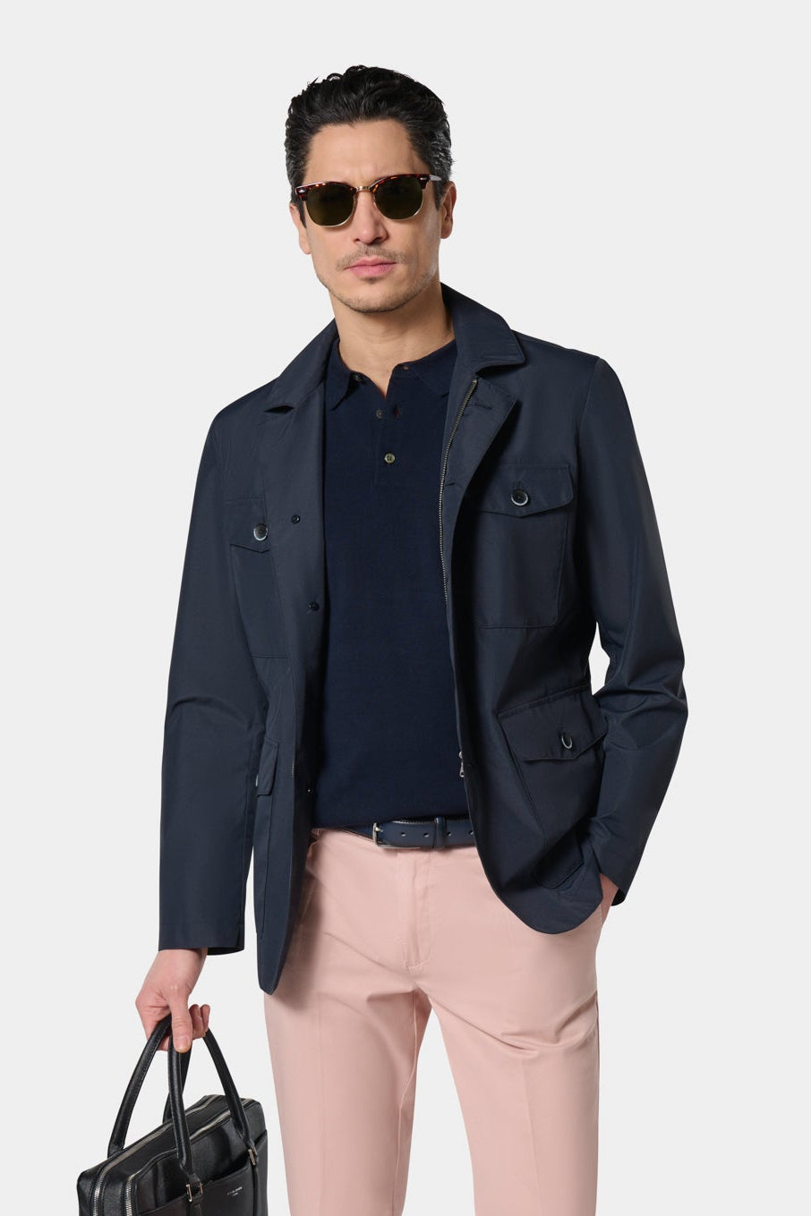Parka esprit saharienne en tissu COOLMAX® Jerem, coloris noir