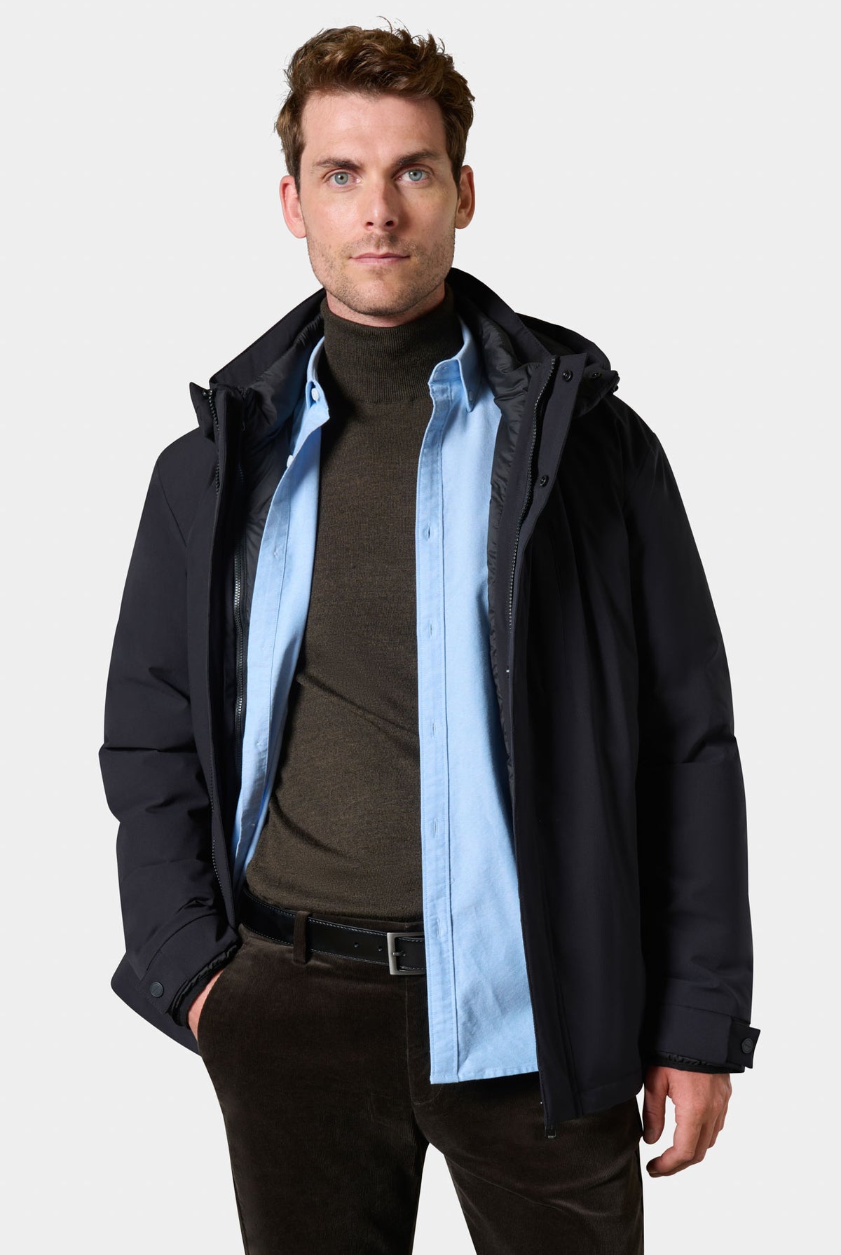 V-neck jumper in merino wool