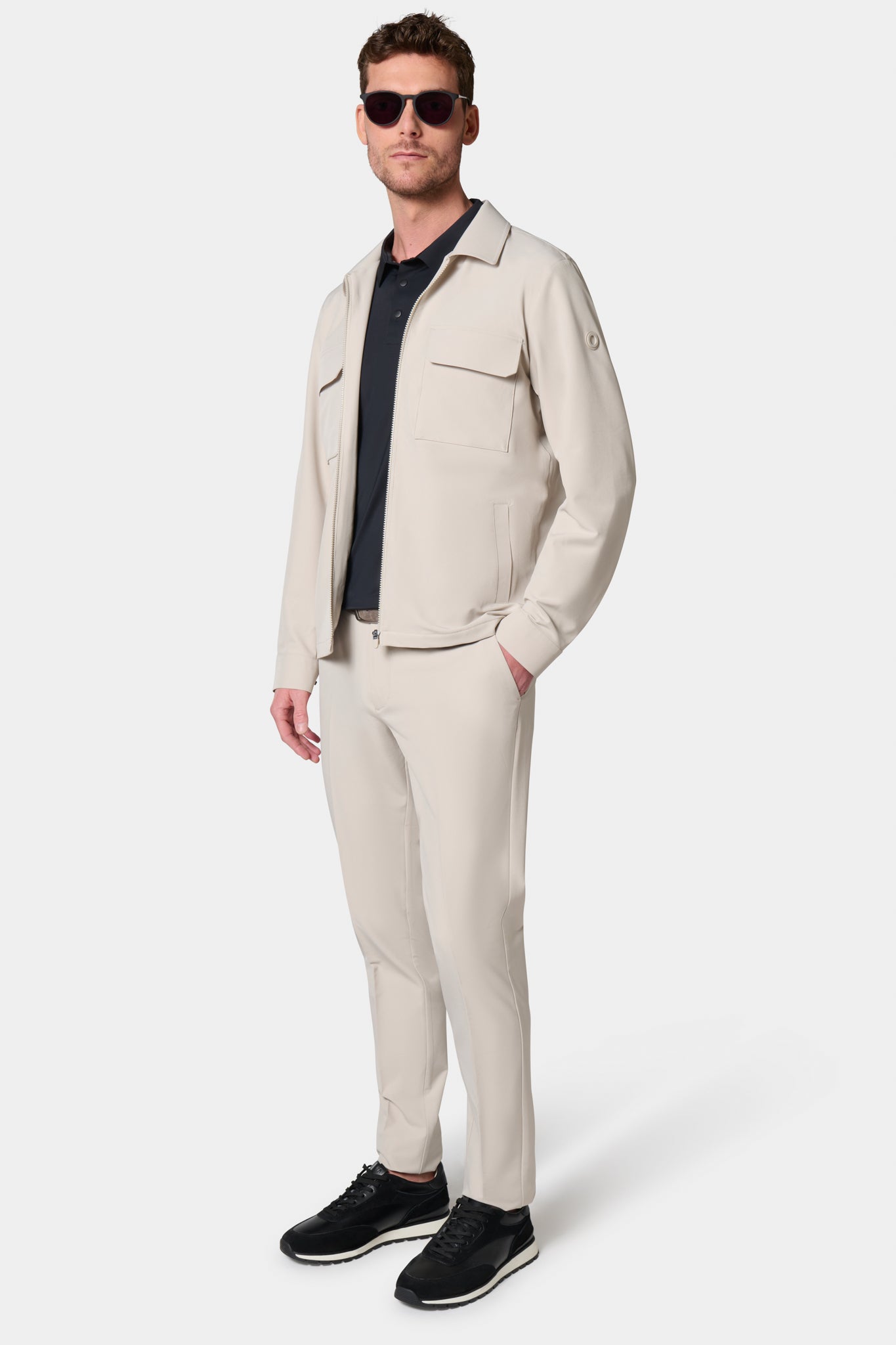 Blouson col chemise en tissu déperlant Jerem, col chemise vue 5