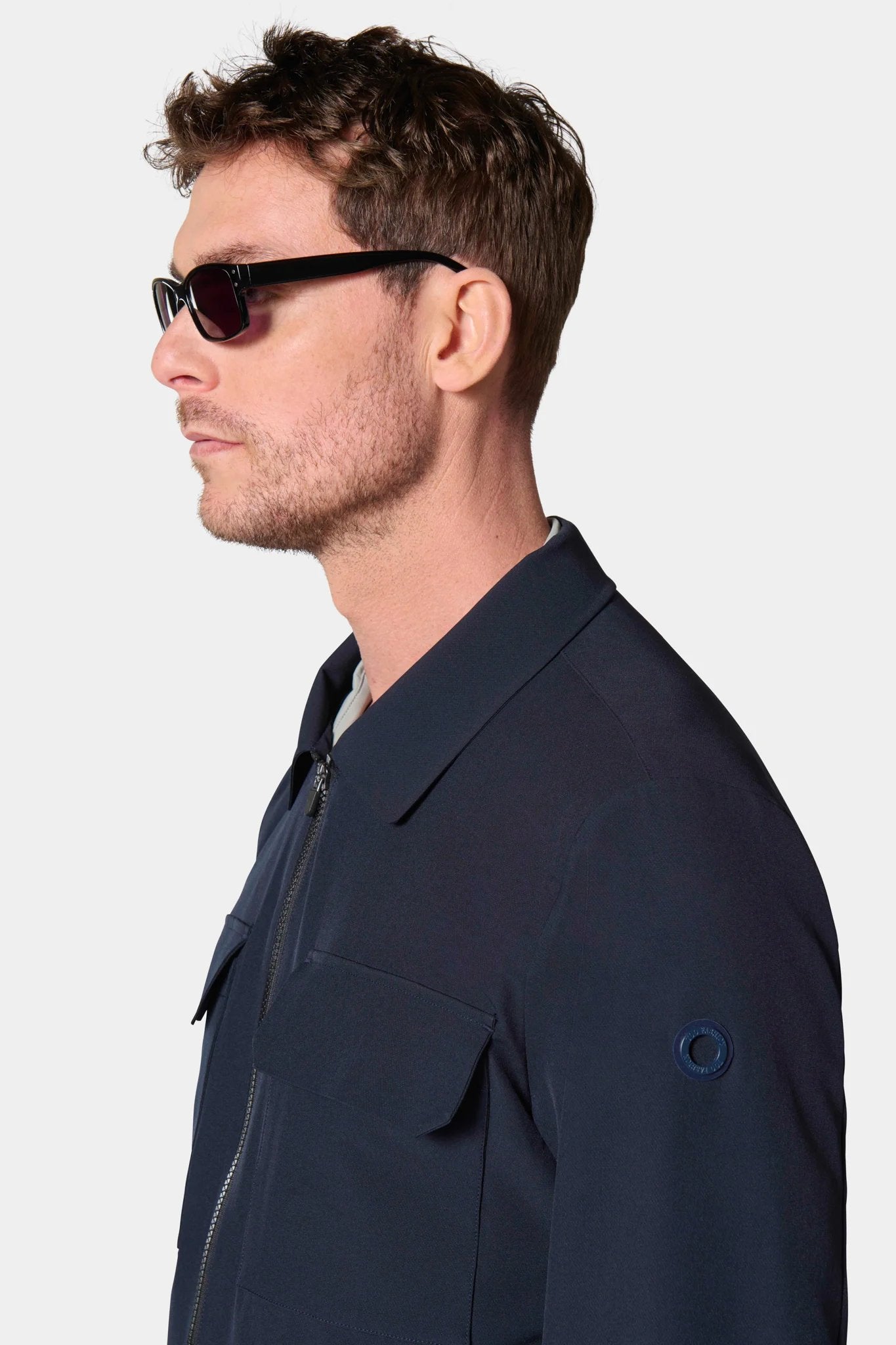 Tissu déperlant — Blouson col chemise Jerem, col chemise