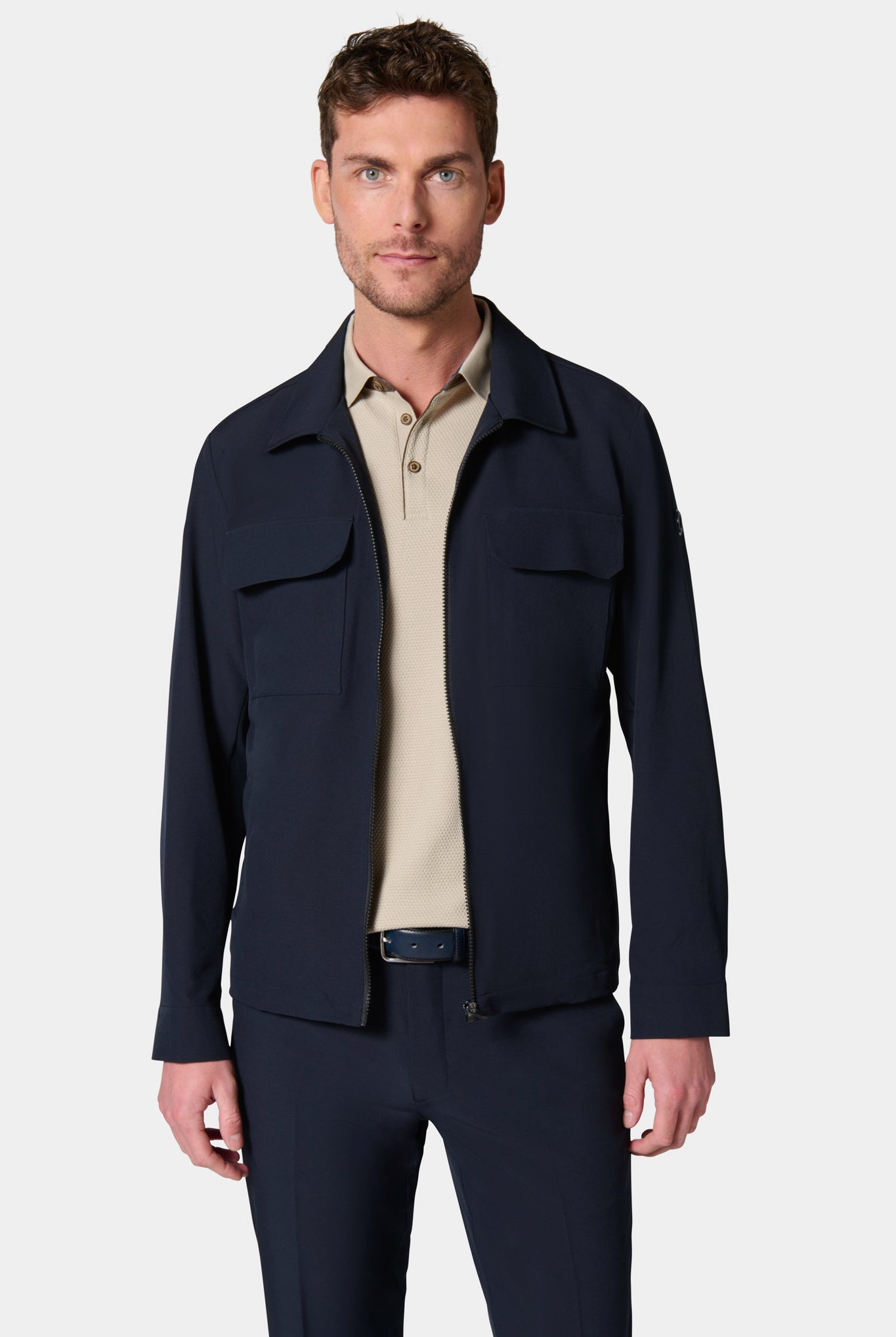 Blouson col chemise, tissu déperlant Jerem, col chemise