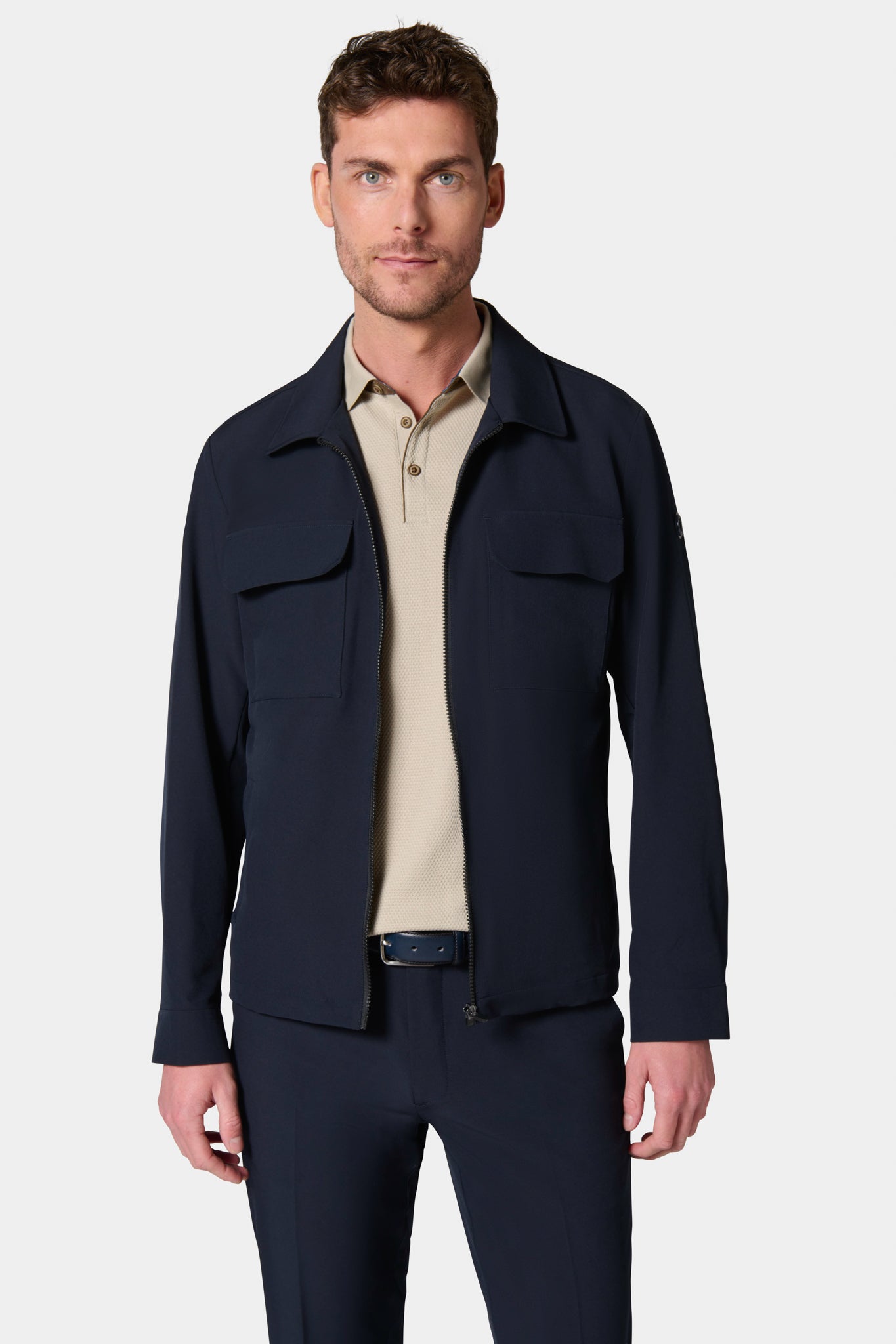 Blouson col chemise, tissu déperlant Jerem, col chemise