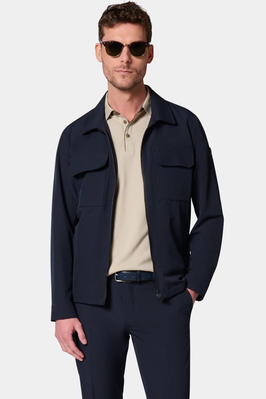 Blouson col chemise en tissu déperlant Jerem, col chemise