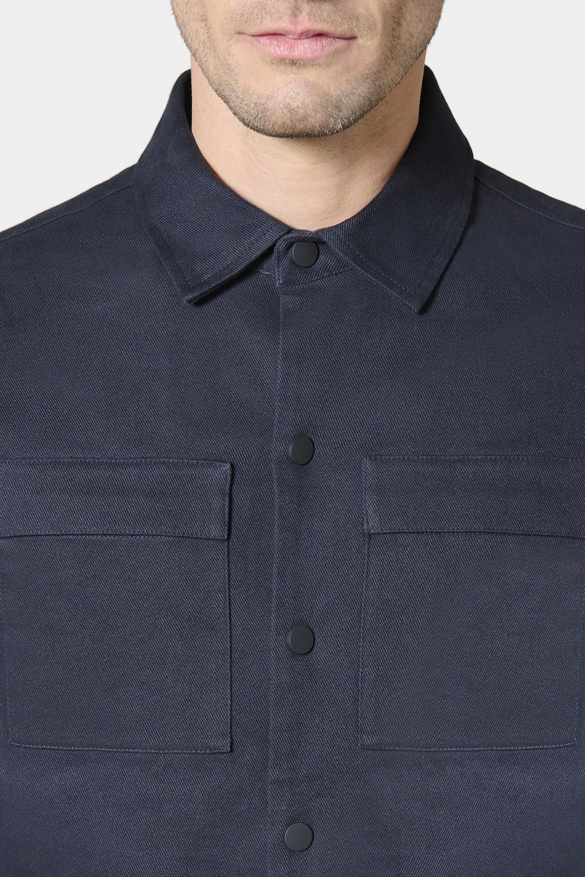 Blouson, gabardine de coton stretch wonka Jerem, col chemise
