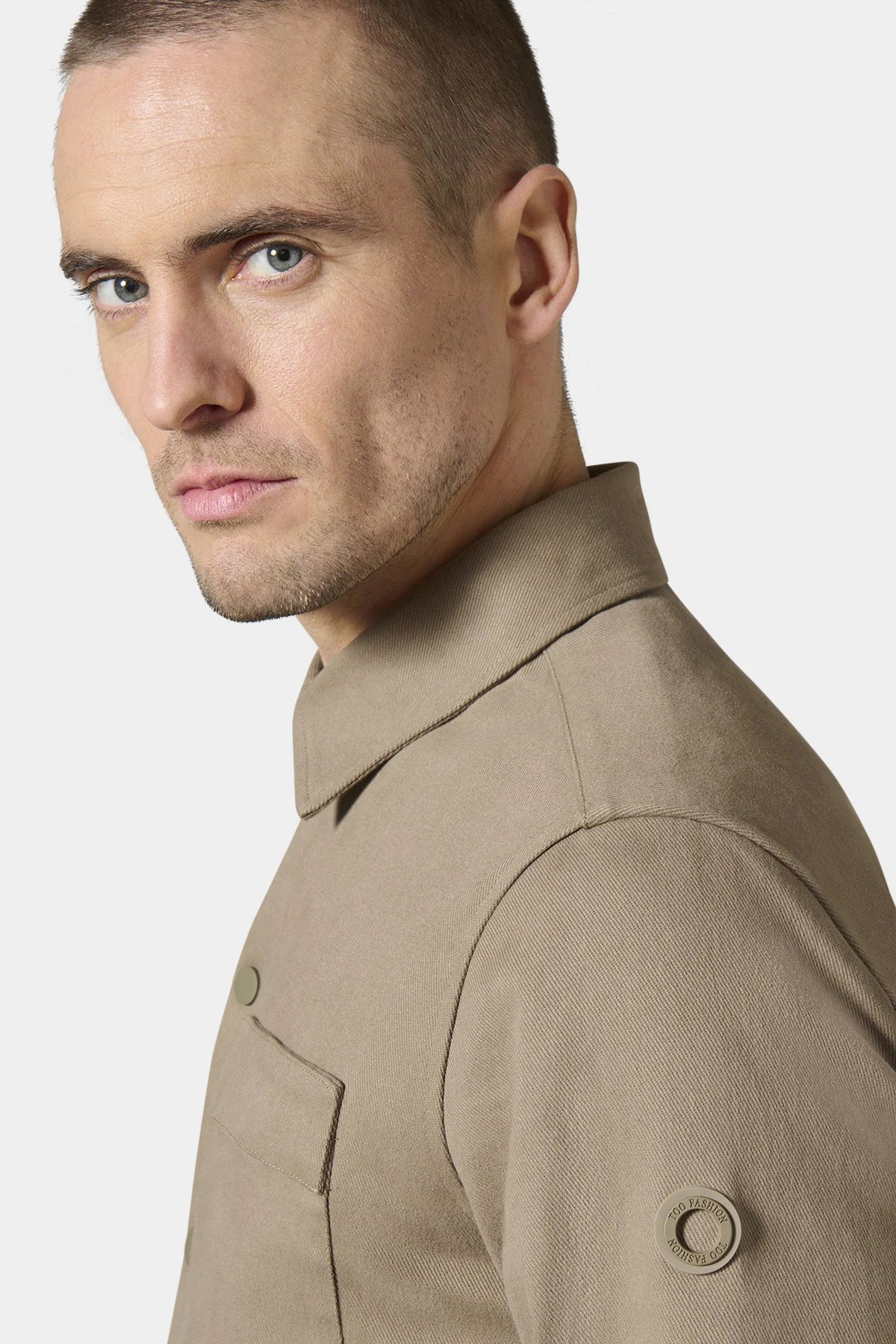 Blouson en gabardine de coton stretch wonka Jerem, col chemise vue 9