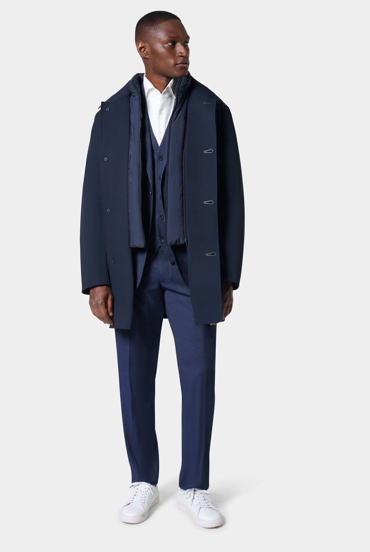 Imperméable déperlant à plastron amovible Jerem Paris, vue de face