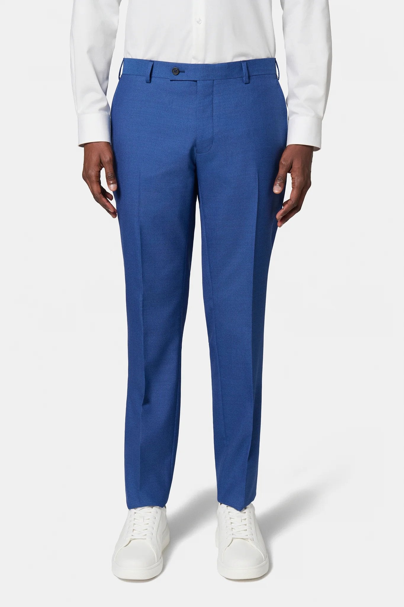 Laine vierge Barberis Super 110's — Pantalon de costume Jerem, poches italiennes, jambes semi-doublées