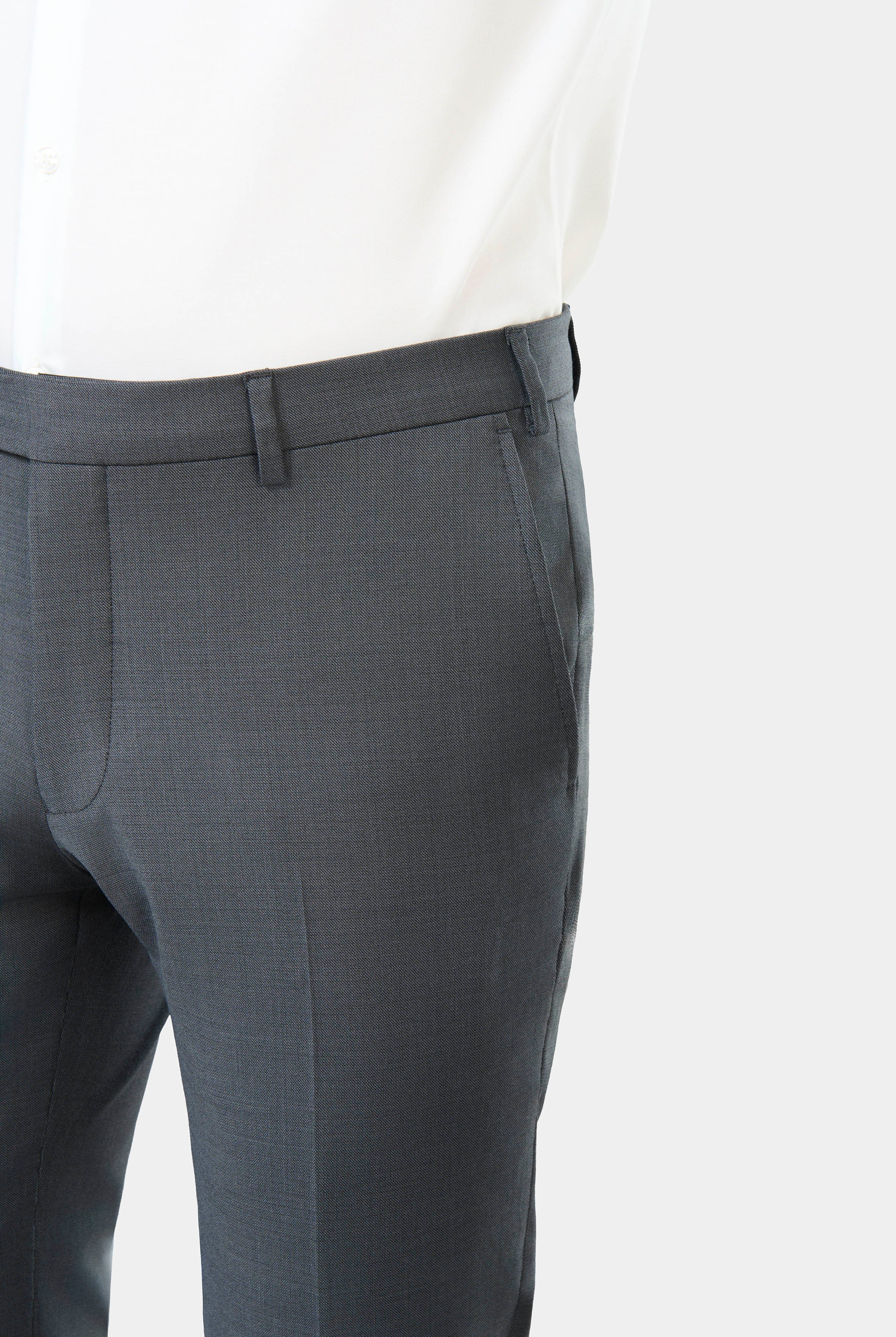 Pantalon de costume lavable en laine vierge stretch Jerem, ceinture sartoriale, poches italiennes