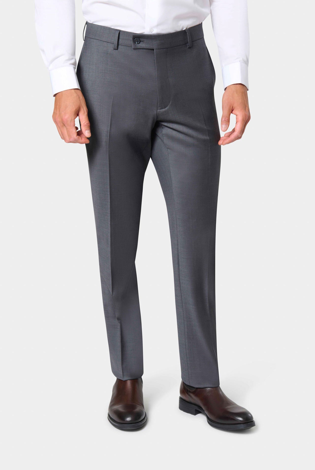 Chemise à pois en matière stretch infroissable Slim fit
