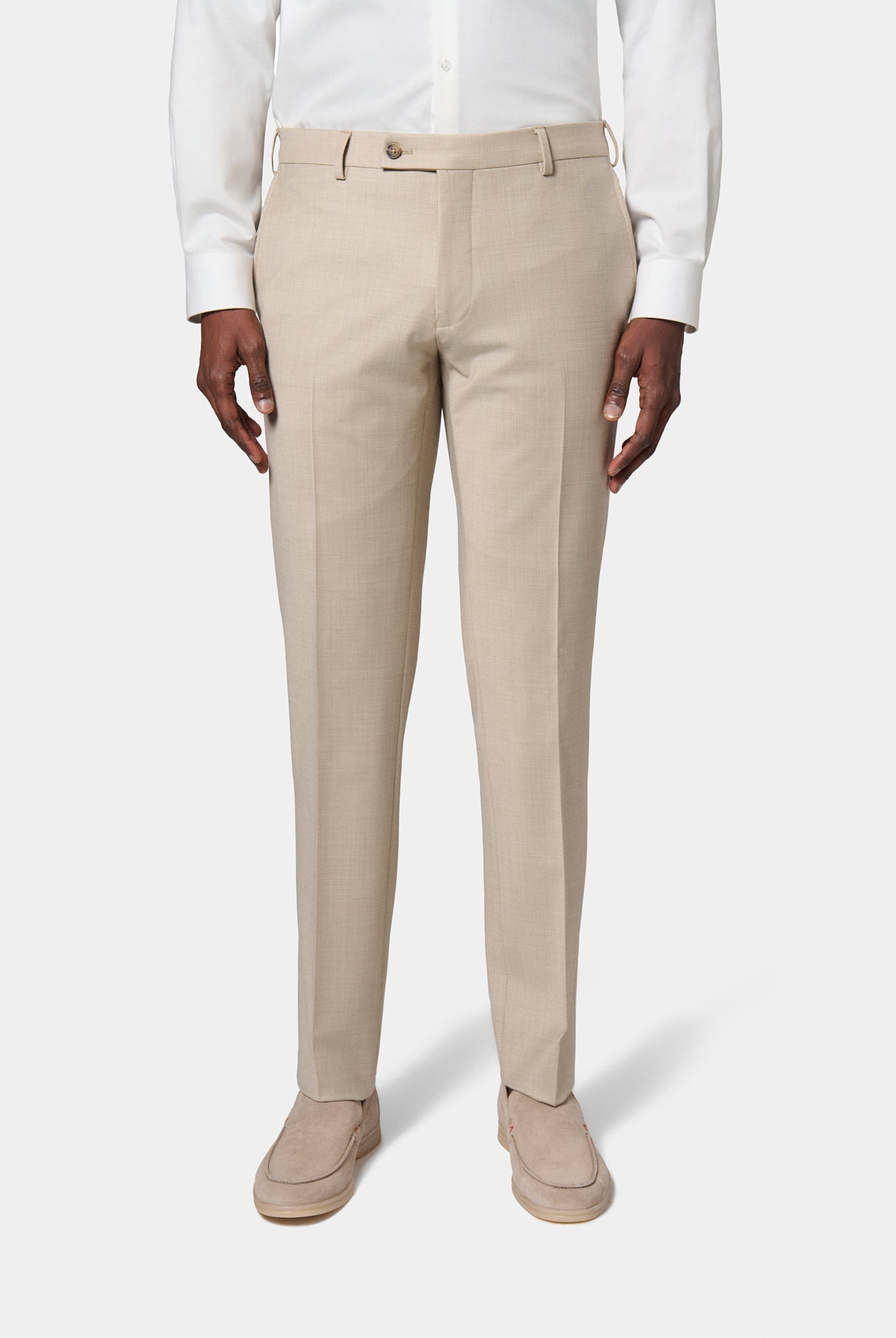 Pantalon de costume lavable Jerem, poches italiennes, jambes semi-doublées