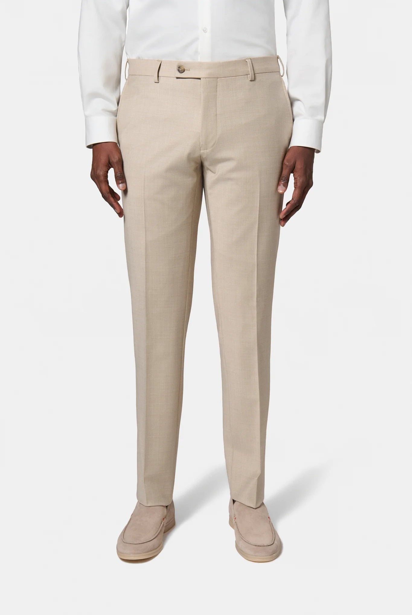 Pantalon de costume lavable Jerem, poches italiennes, jambes semi-doublées