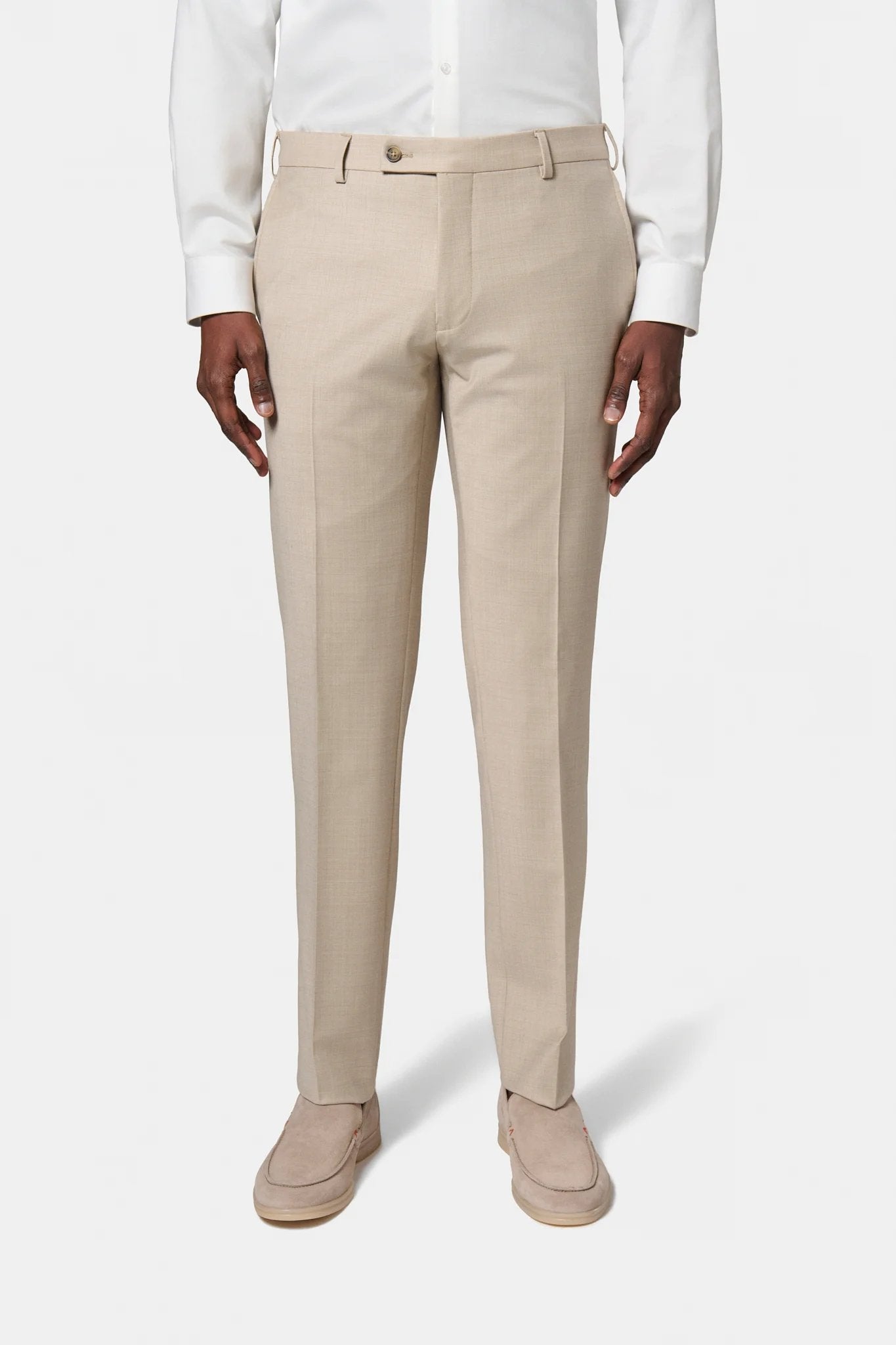 Pantalon de costume lavable Jerem, poches italiennes, jambes semi-doublées