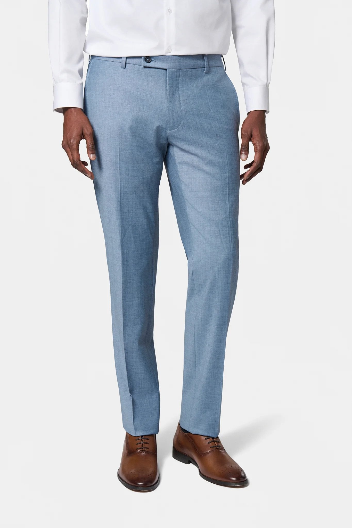 Pantalon de costume lavable, laine vierge stretch Jerem, coupe droite, intérieur semi-doublé