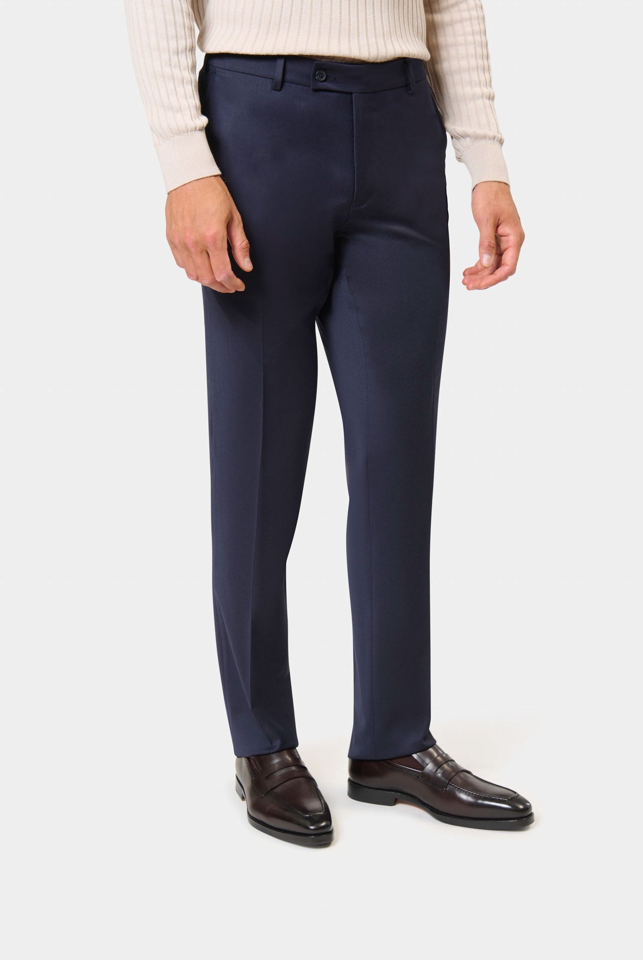 Veste de costume lavable en laine vierge mélangée bi-stretch sergé teint en fil