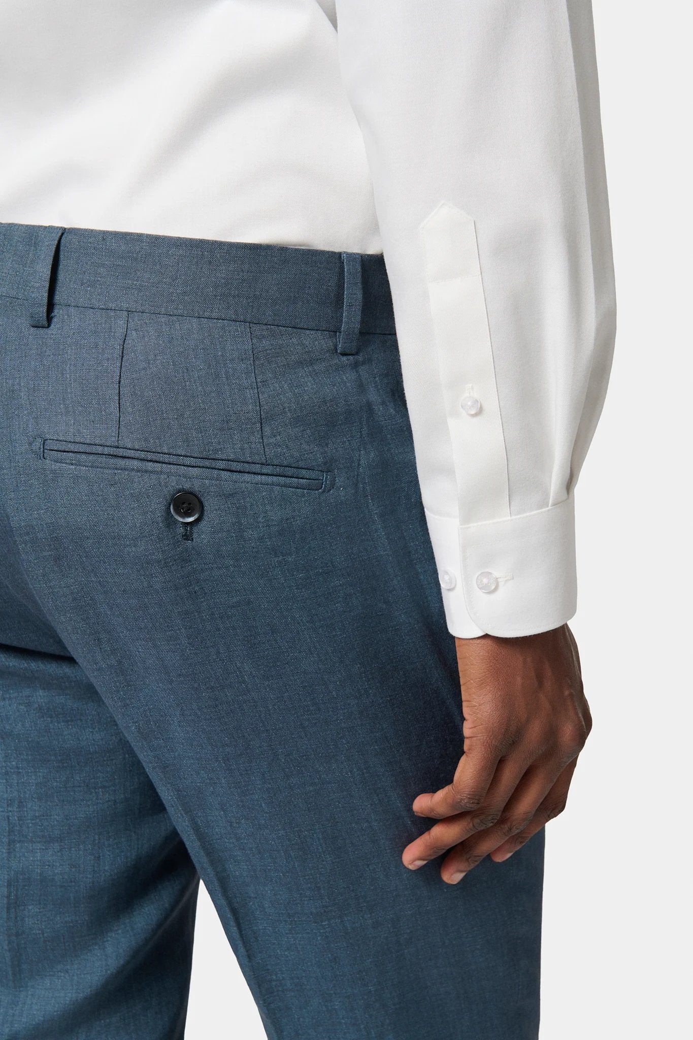 Pantalon de costume en pur lin chiné, Jerem