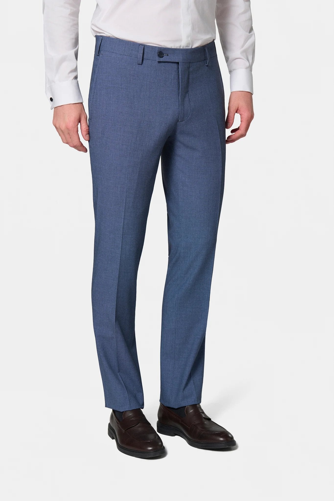 Pantalon de costume en maille stretch Jerem, intérieur semi-doublé, ceinture sartoriale, poches italiennes