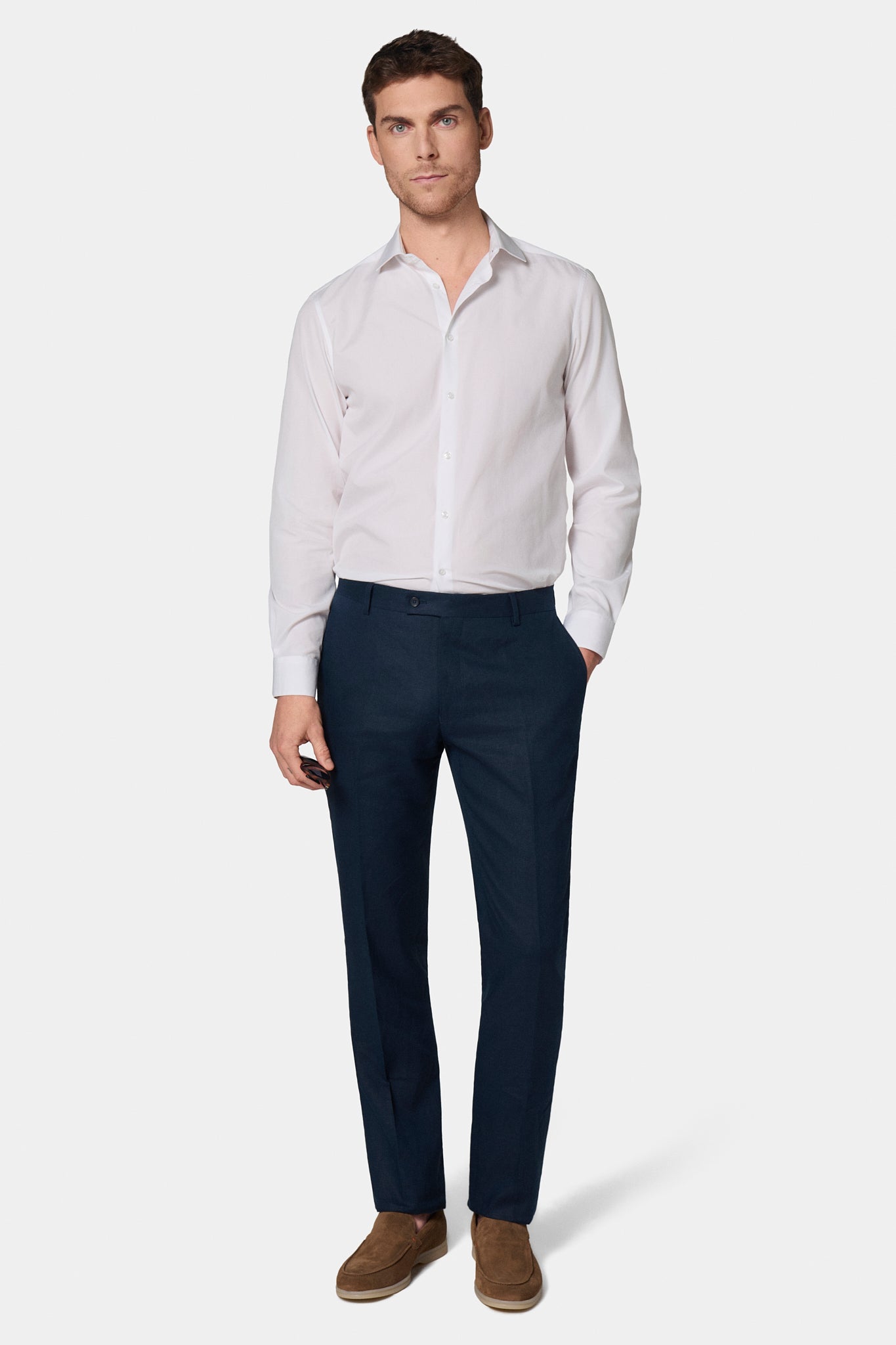 Lin chiné — Pantalon de costume Jerem