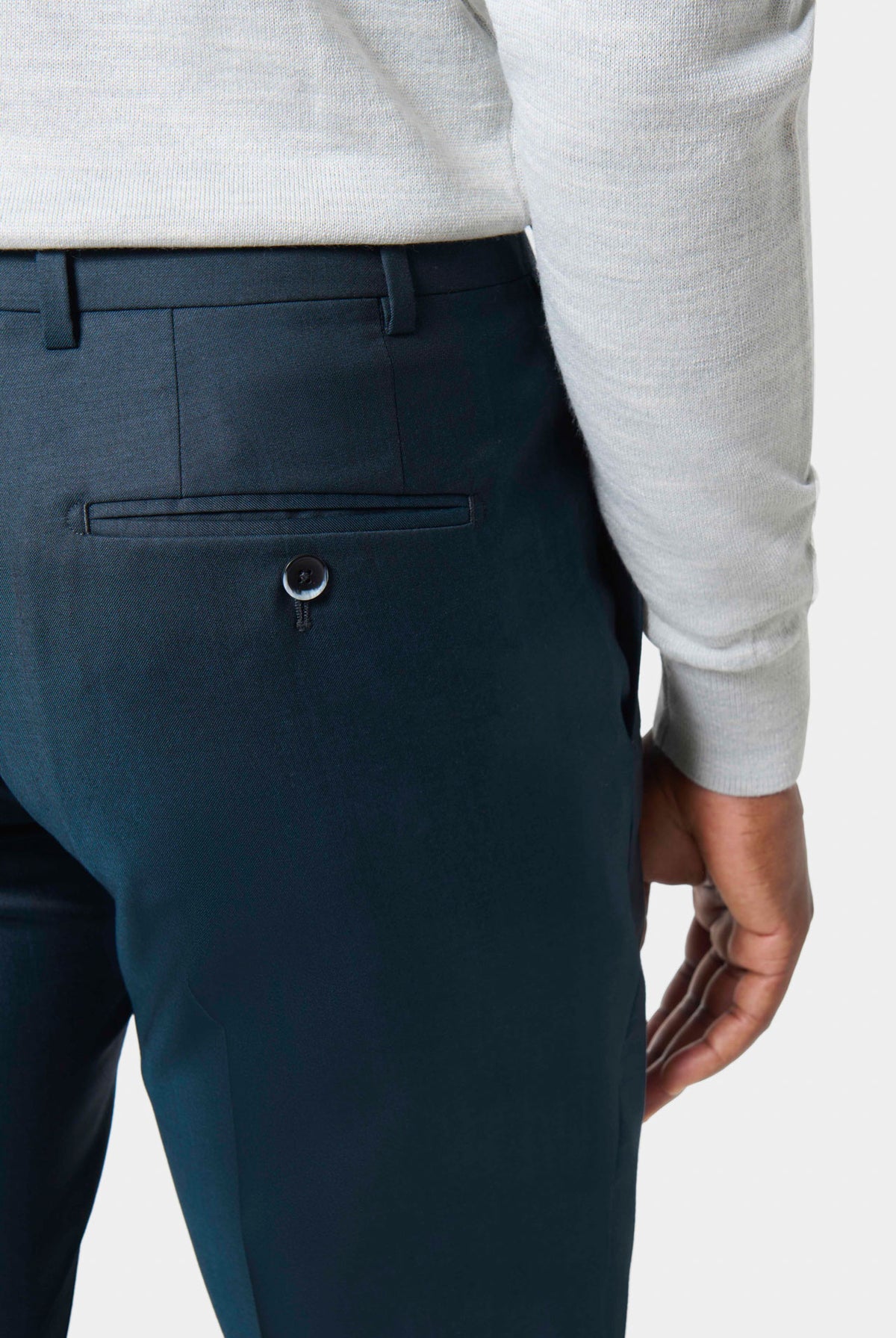 Pantalon de costume en pure laine vierge verte Jerem Paris, vue de face
