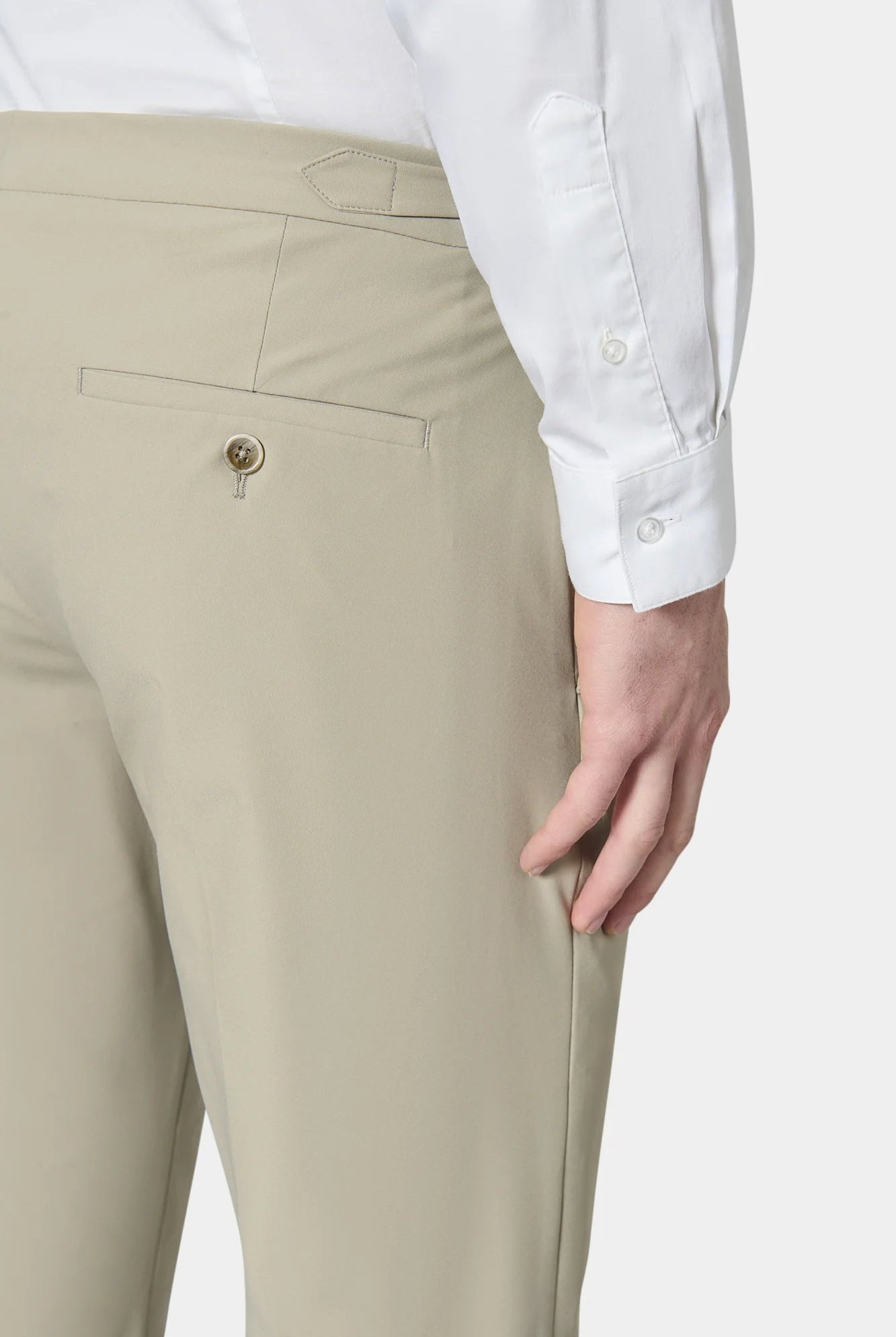 Pantalon technique pince et taille ajustable Jerem, ceinture sartoriale stretch, ceinture sartoriale